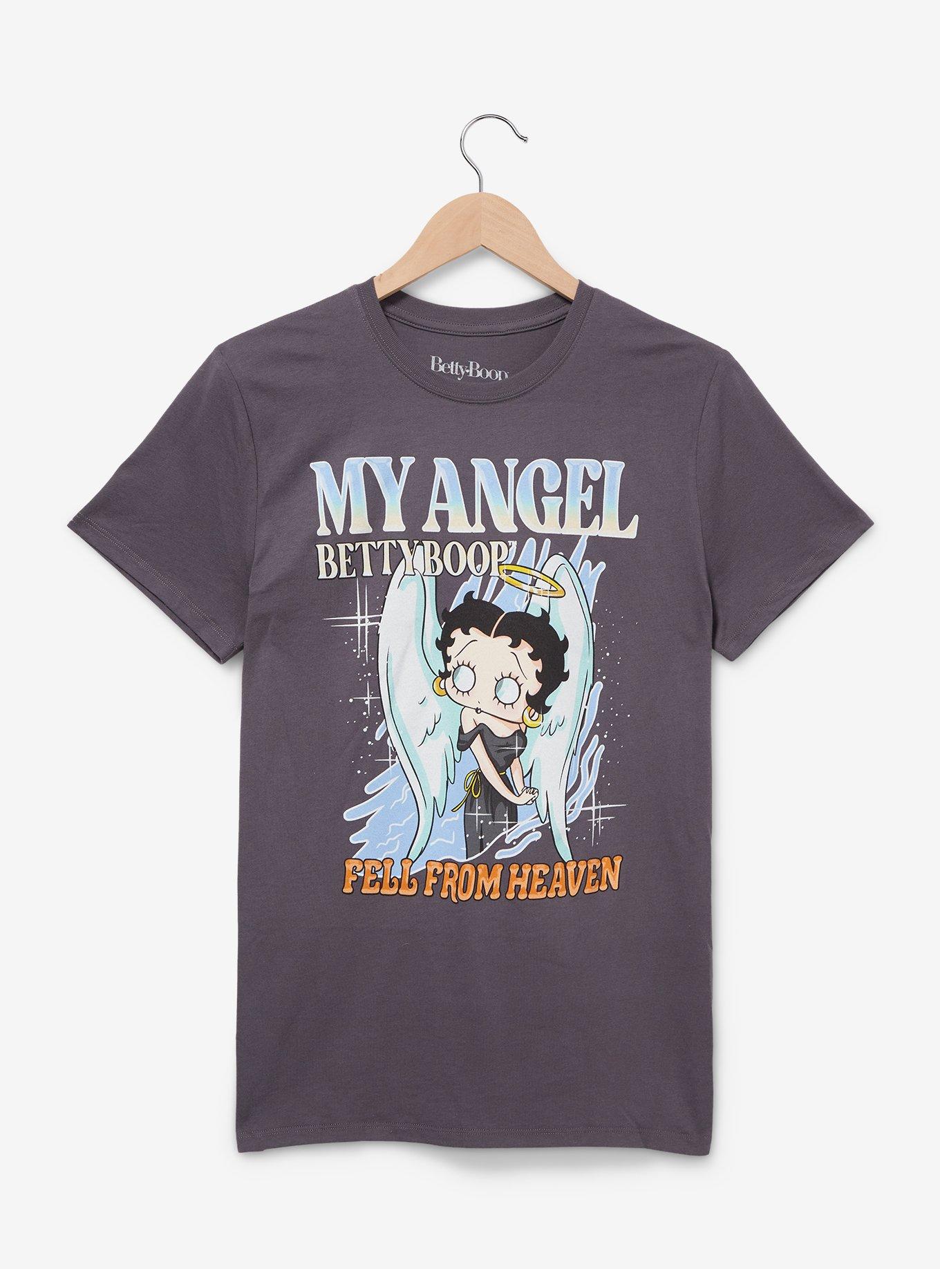 Betty Boop My Angel Women's T-Shirt - BoxLunch Exclusive, BLACK, hi-res