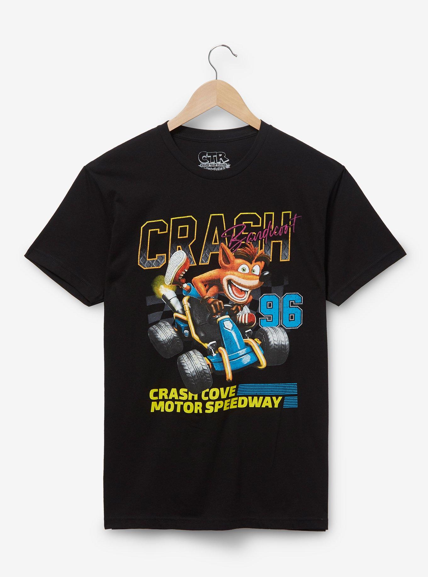 Crash Team Racing Crash Bandicoot Portrait T-Shirt - BoxLunch Exclusive, BLACK, hi-res