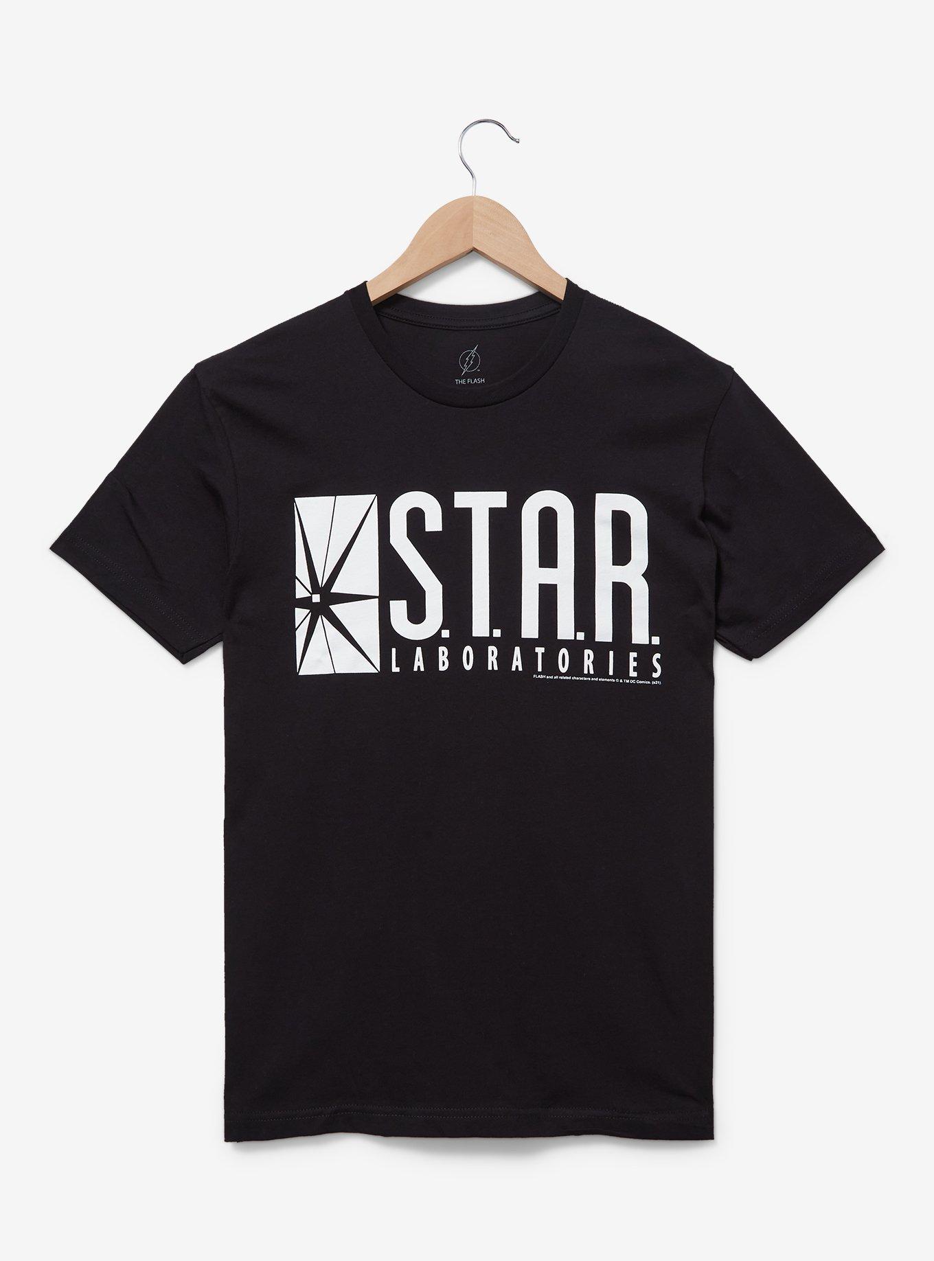 DC Comics The Flash S.T.A.R. Laboratories Logo T-Shirt - BoxLunch Exclusive, BLACK, hi-res