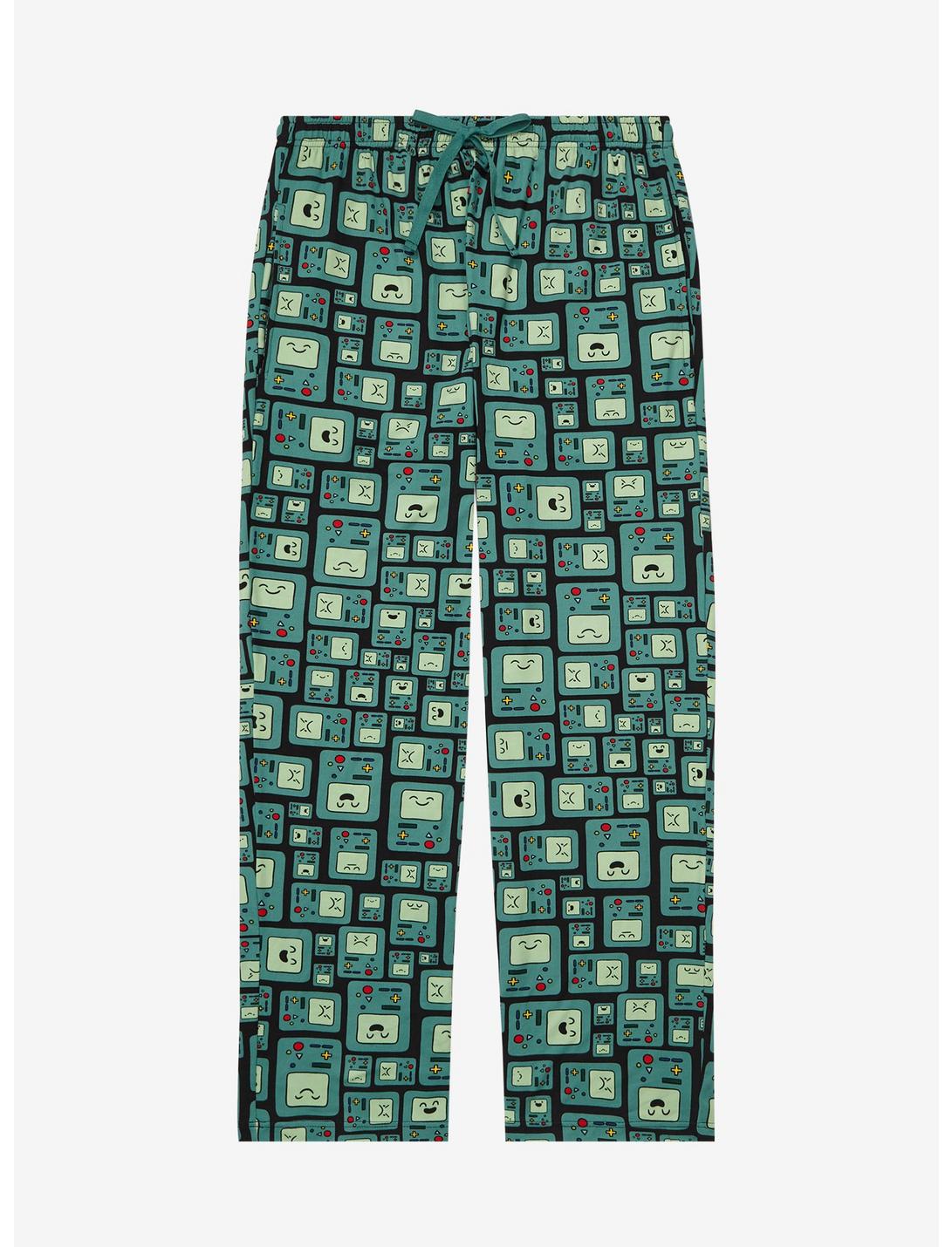 Adventure Time BMO Allover Print Sleep Pants - BoxLunch Exclusive, BLACK, hi-res