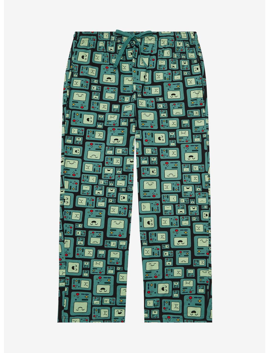 Adventure Time BMO Allover Print Plus Size Sleep Pants - BoxLunch Exclusive, BLACK, hi-res