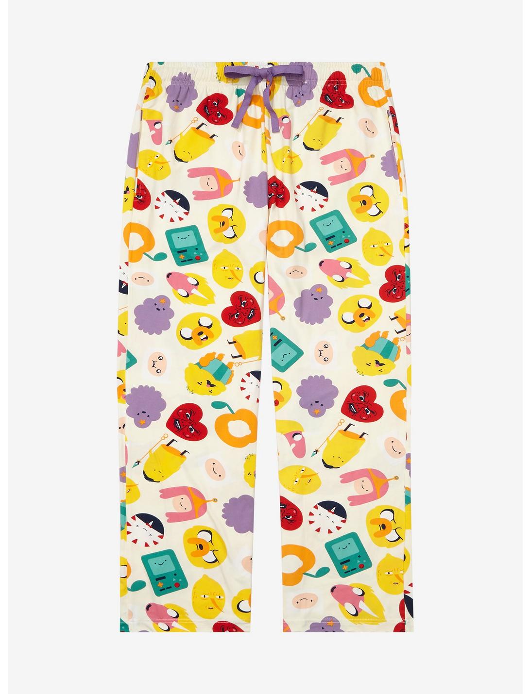 Adventure Time Characters Allover Print Women's Plus Size Sleep Pants - BoxLunch Exclusive, MULTI, hi-res