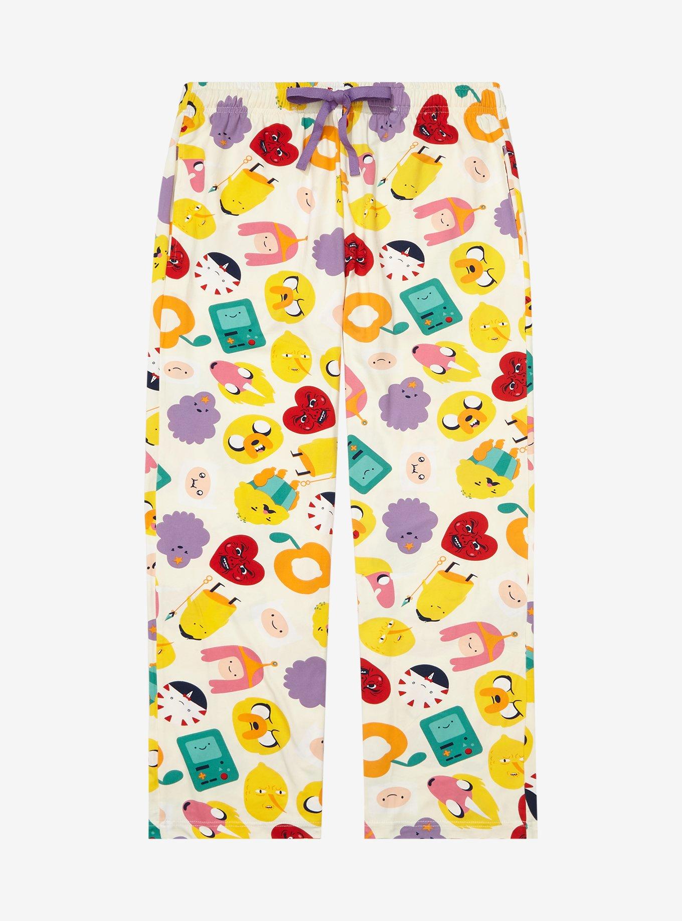 Adventure Time Characters Allover Print Women's Plus Size Sleep Pants - BoxLunch Exclusive, MULTI, hi-res