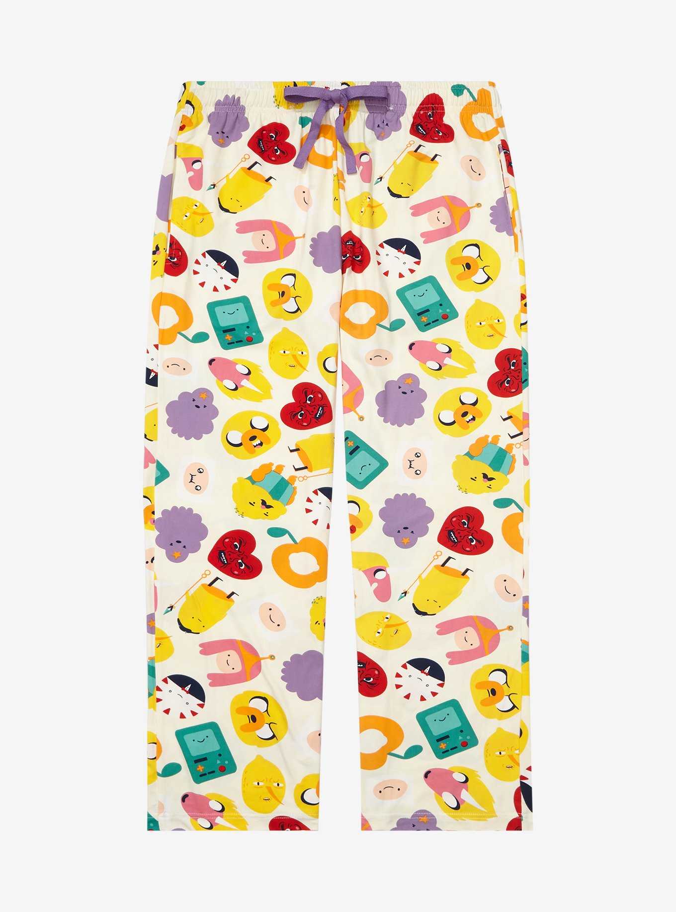 Adventure Time Characters Allover Print Women's Plus Size Sleep Pants - BoxLunch Exclusive, , hi-res