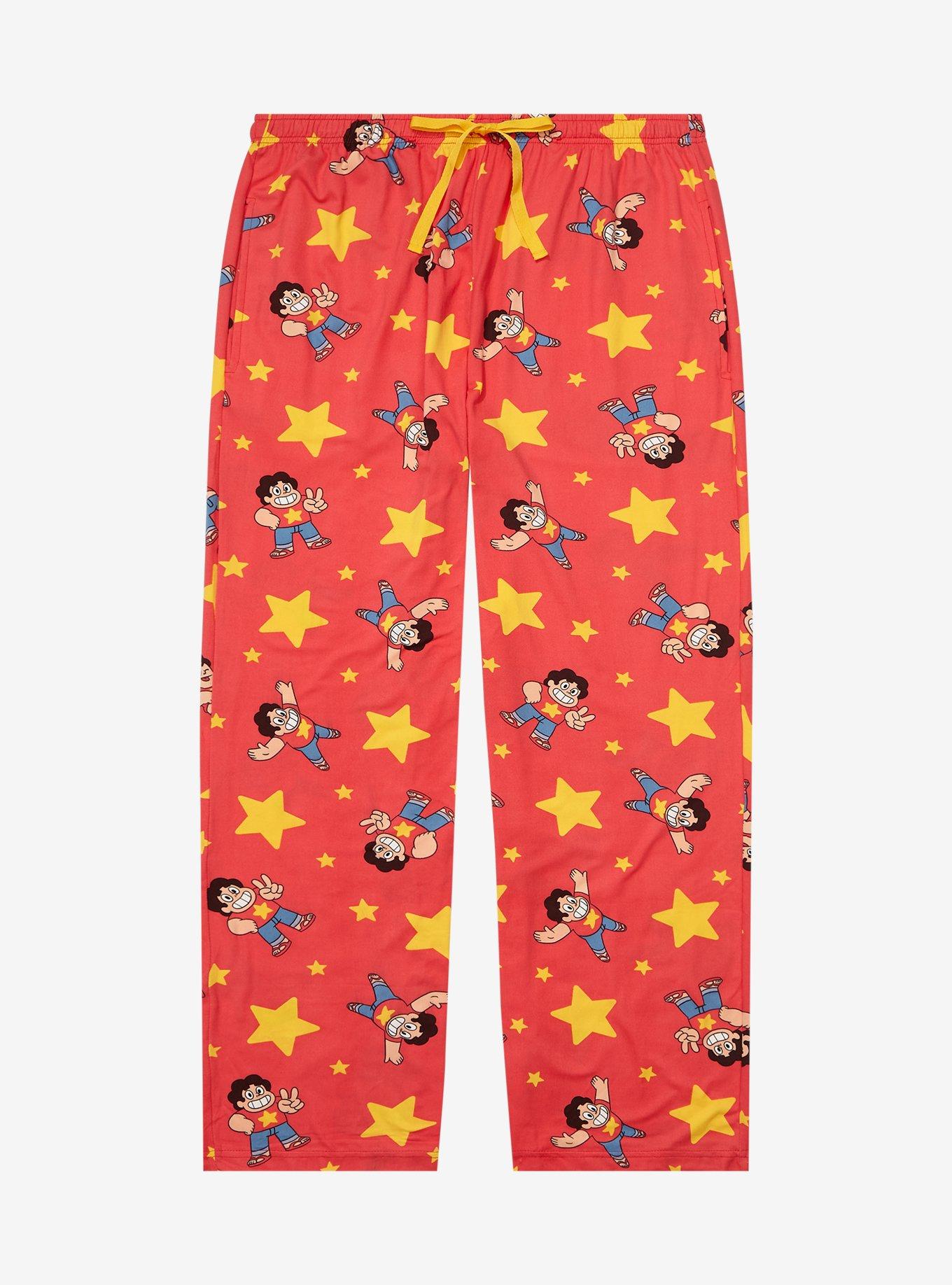 Steven Universe Stars & Steven Allover Print Women's Plus Size Sleep Pants - BoxLunch Exclusive, PINK, hi-res