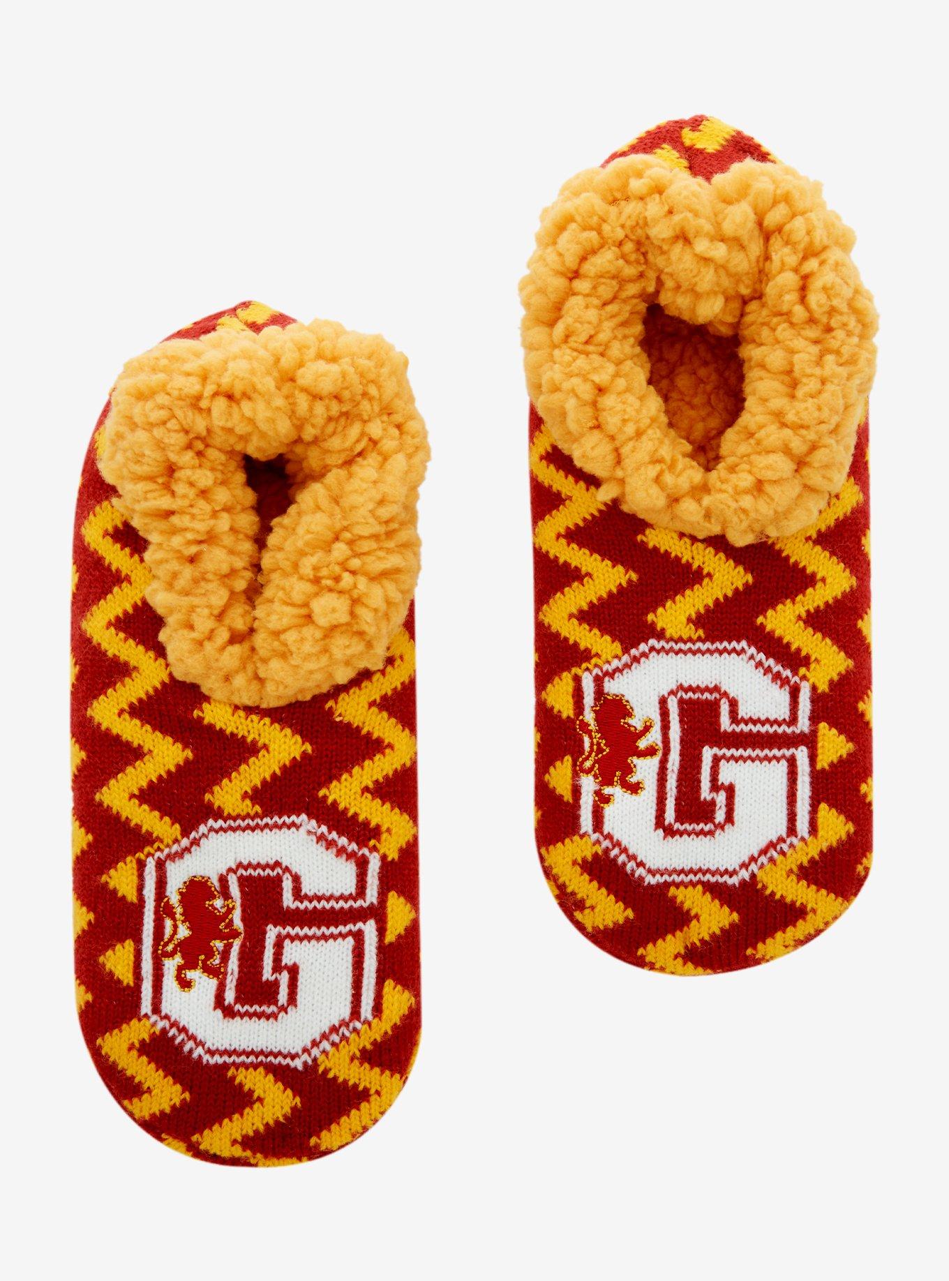 Harry Potter Gryffindor Zig Zag Patterned Slipper Socks BoxLunch
