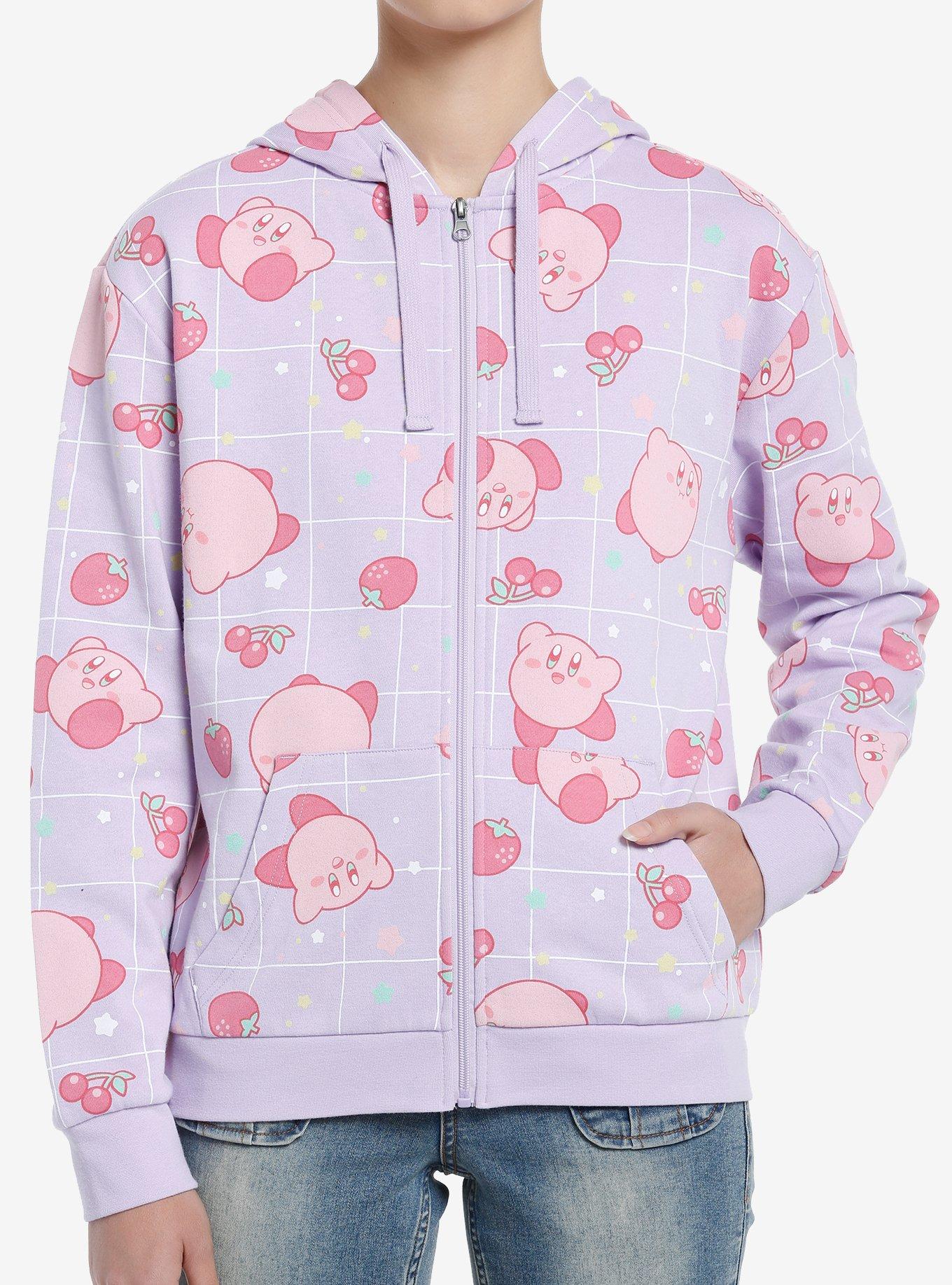 Kirby Lavender Grid Girls Hoodie, MULTI, hi-res