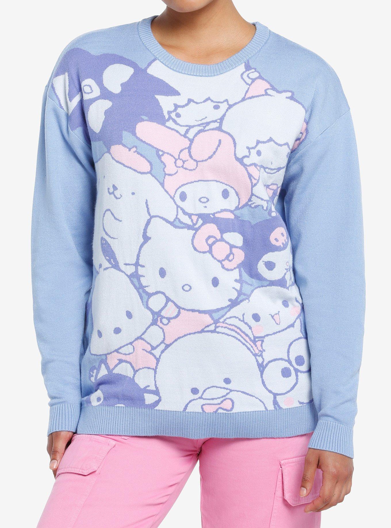 Hello Kitty And Friends Jumbo Pastel Girls Knit Sweater, , hi-res