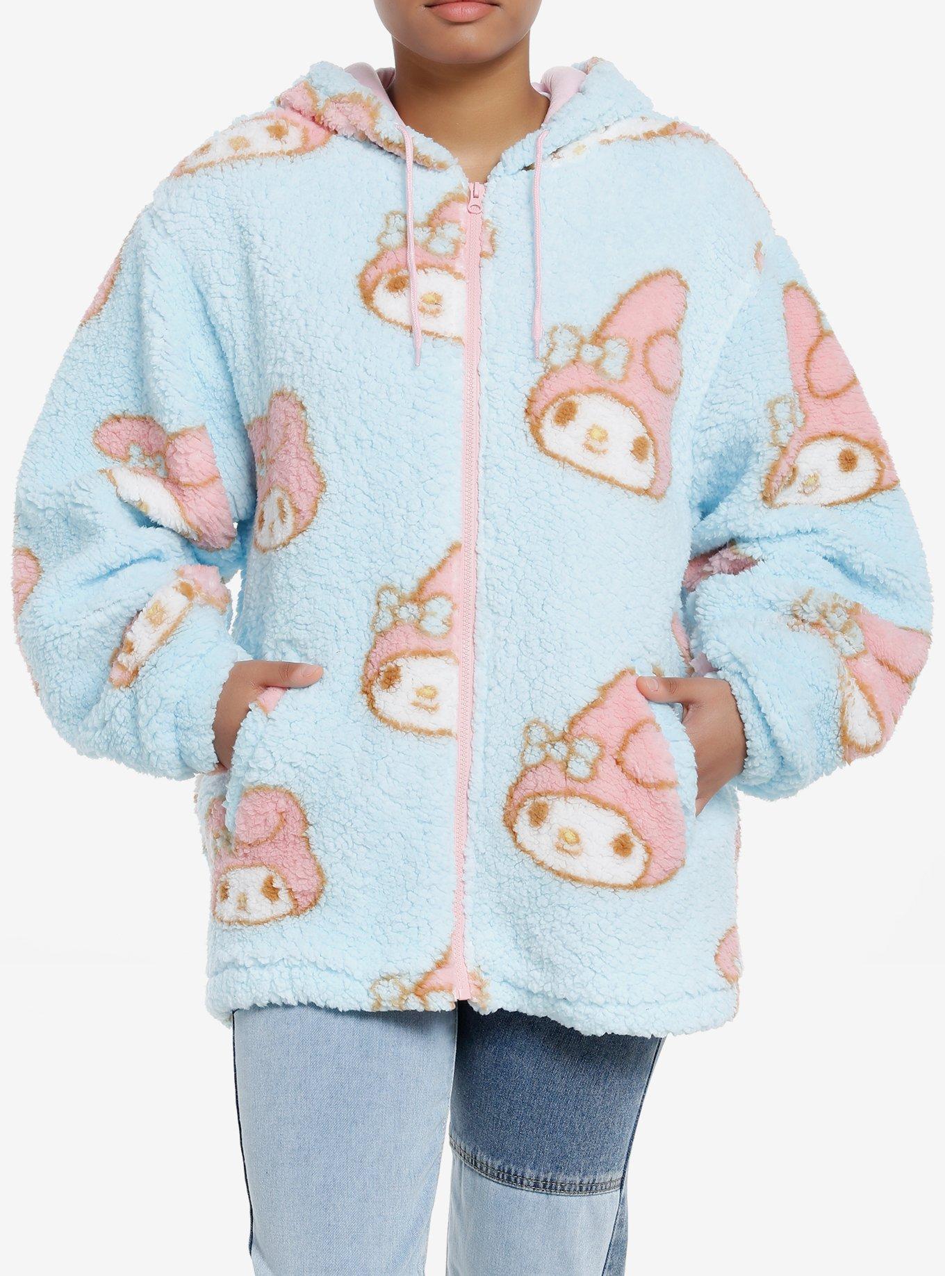 My Melody Sherpa Girls Hoodie, PINK, hi-res