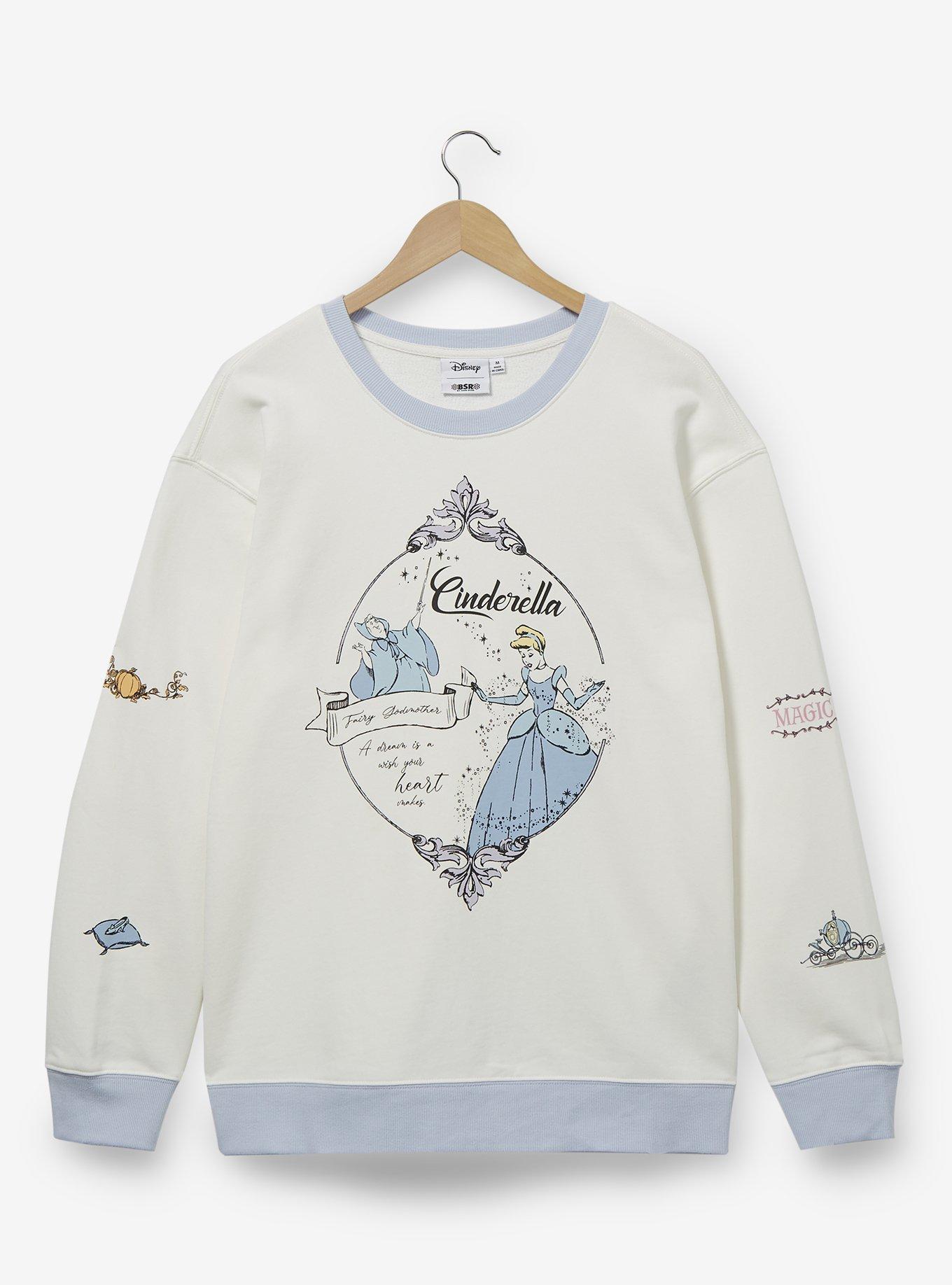 Samii Ryan Disney Cinderella Icons Women's Crewneck - BoxLunch Exclusive, OFF WHITE, hi-res