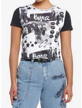 Bratz Pretty 'N' Punk Newsprint Girls Baby T-Shirt, , hi-res