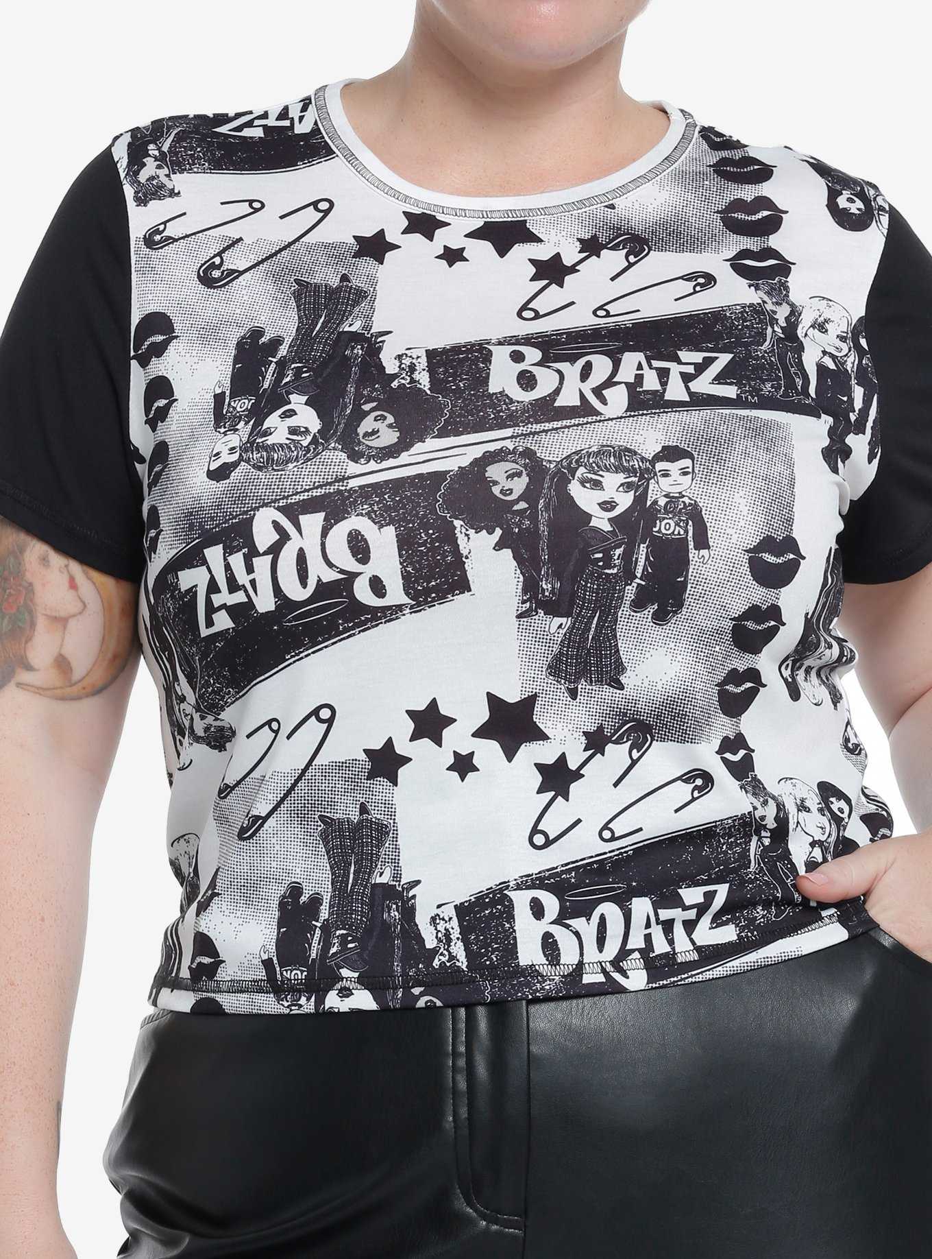 Bratz Pretty 'N' Punk Newsprint Girls Baby T-Shirt Plus Size, , hi-res