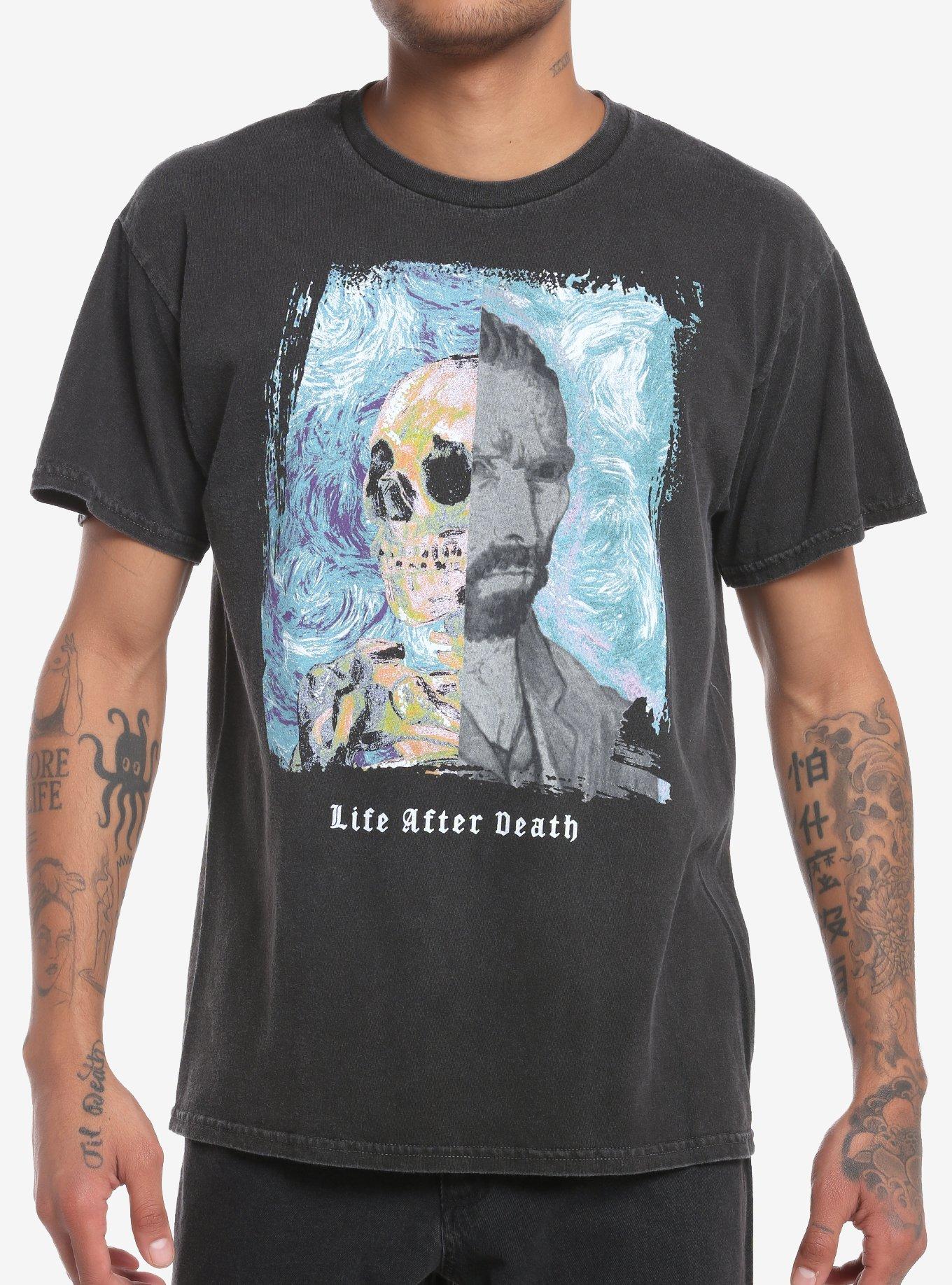 T-shirt noir manches courtes gothique grunge moyen Social