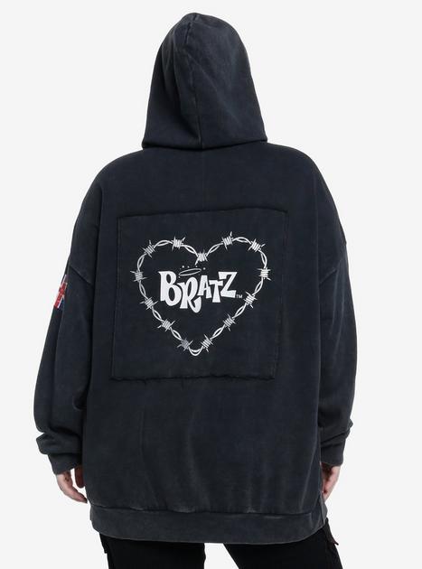 Bratz Pretty 'N' Punk Patchwork Girls Oversized Hoodie Plus Size