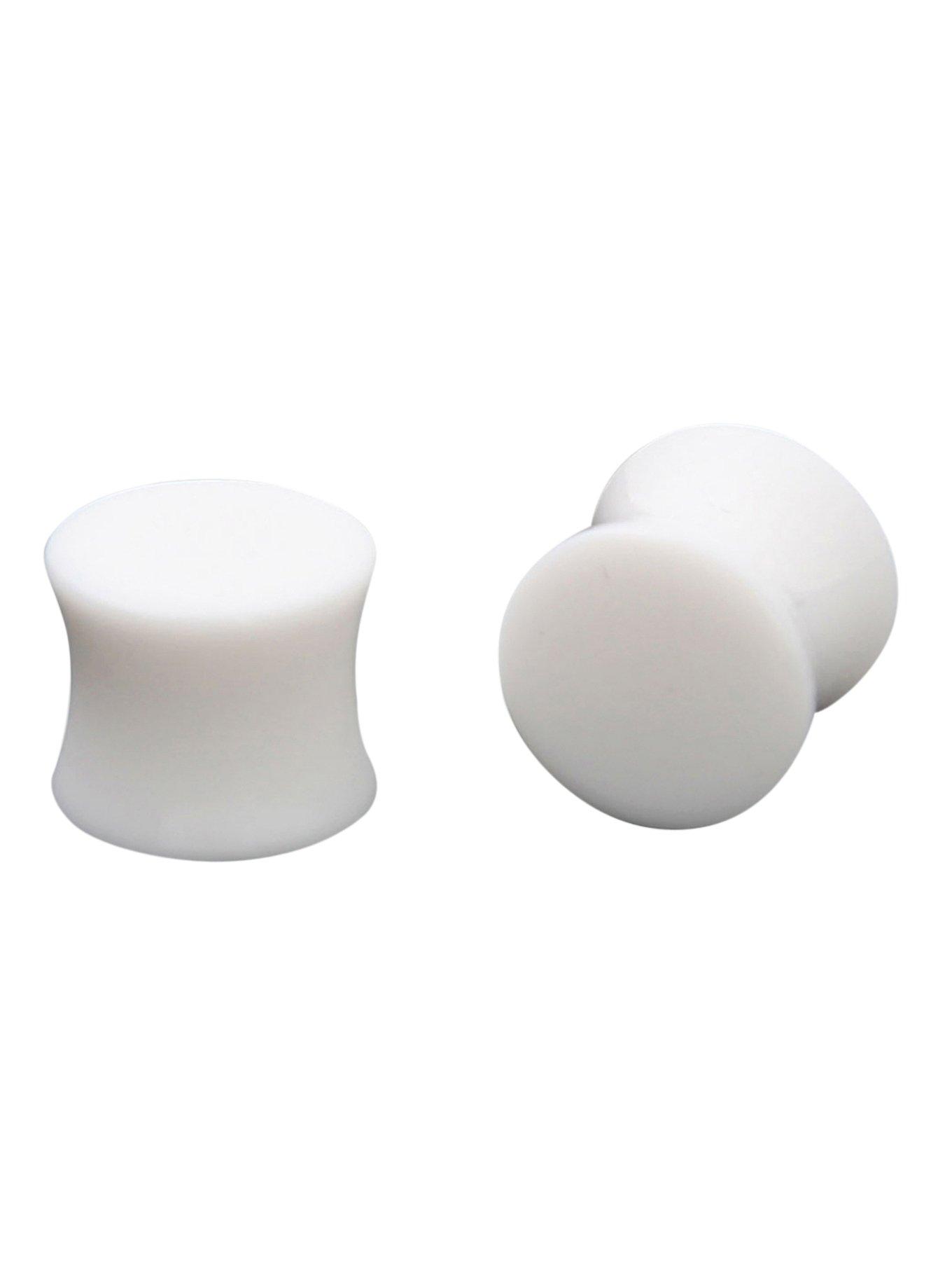 White Saddle Plugs, WHITE, hi-res