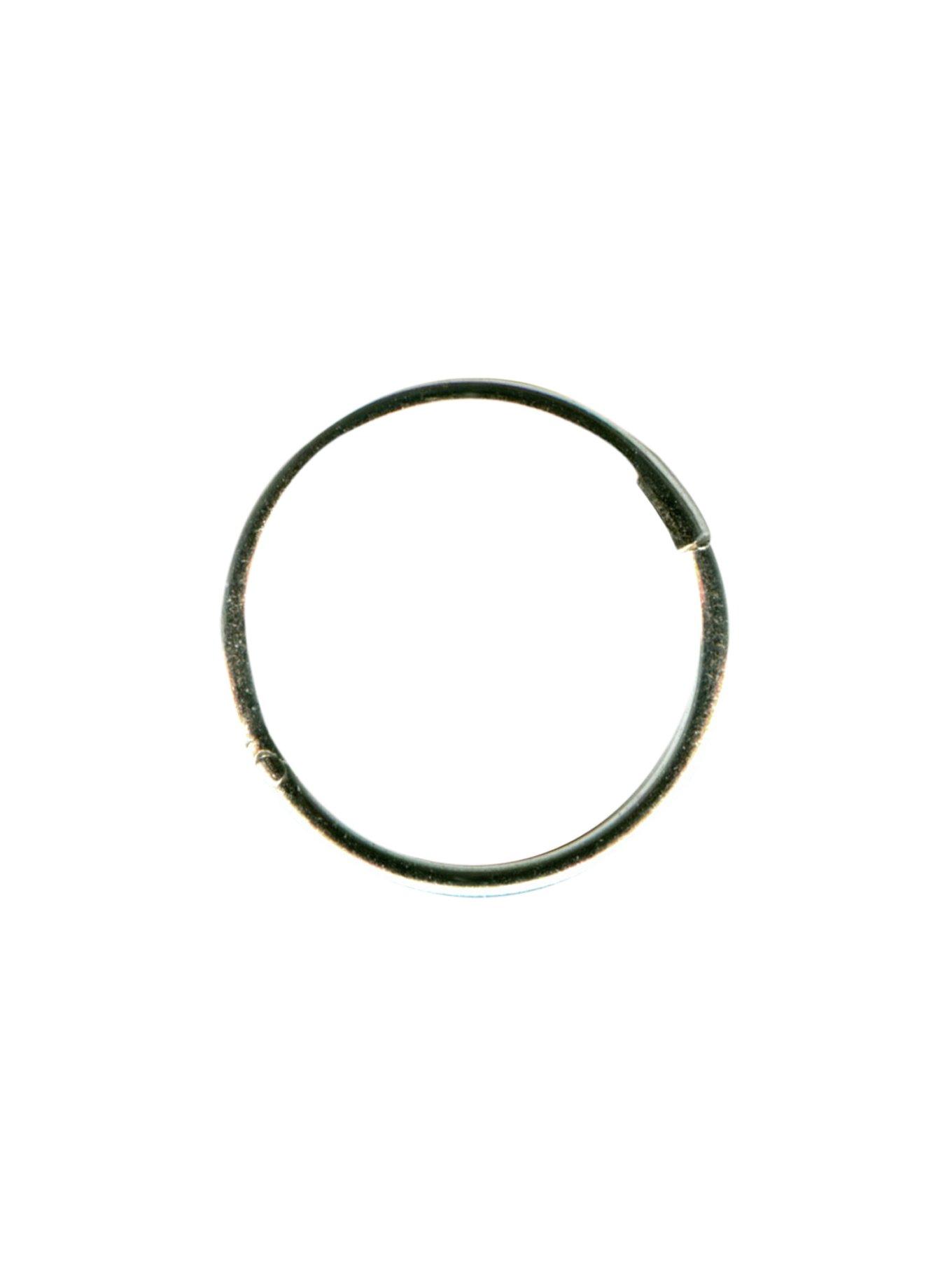 18 Gauge 1/2" Sterling Silver Hinged Captive Hoop, , hi-res