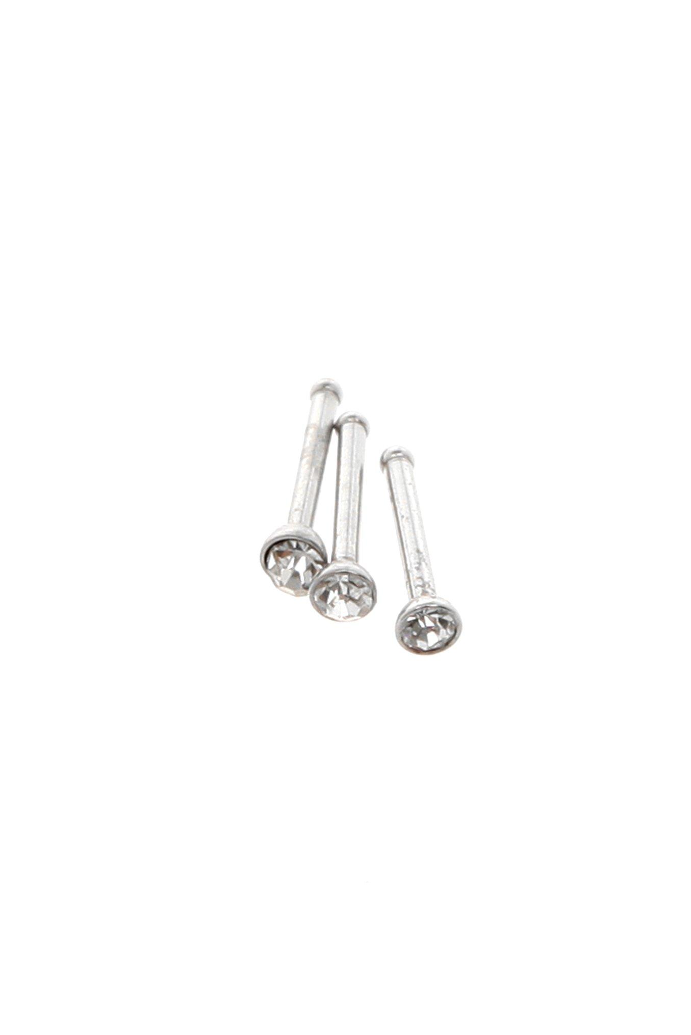 Morbid Metals 20 Gauge Cubic Zirconia Nose Bone 3 Pack | Hot Topic