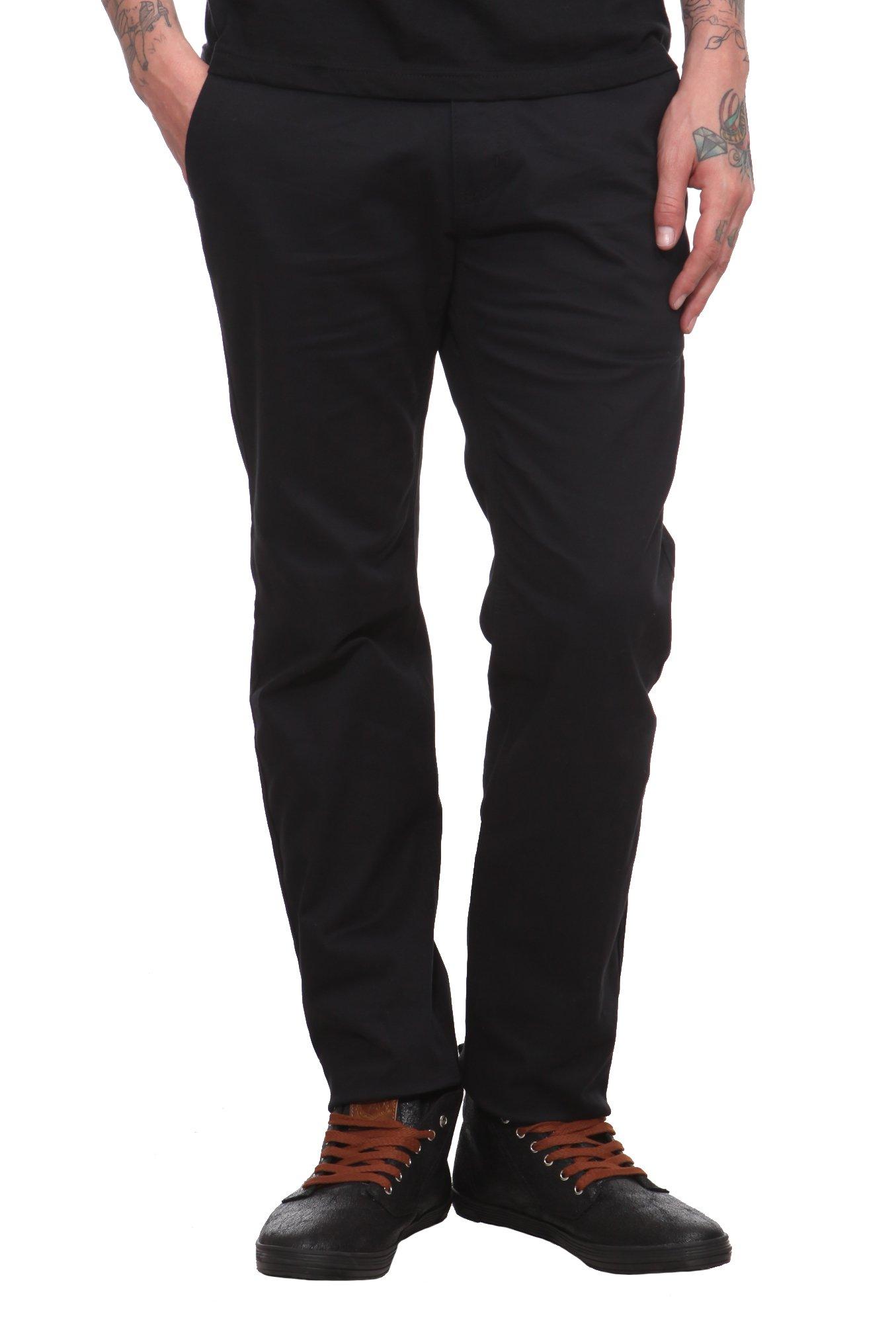 RUDE Black Skinny Chinos, BLACK, hi-res