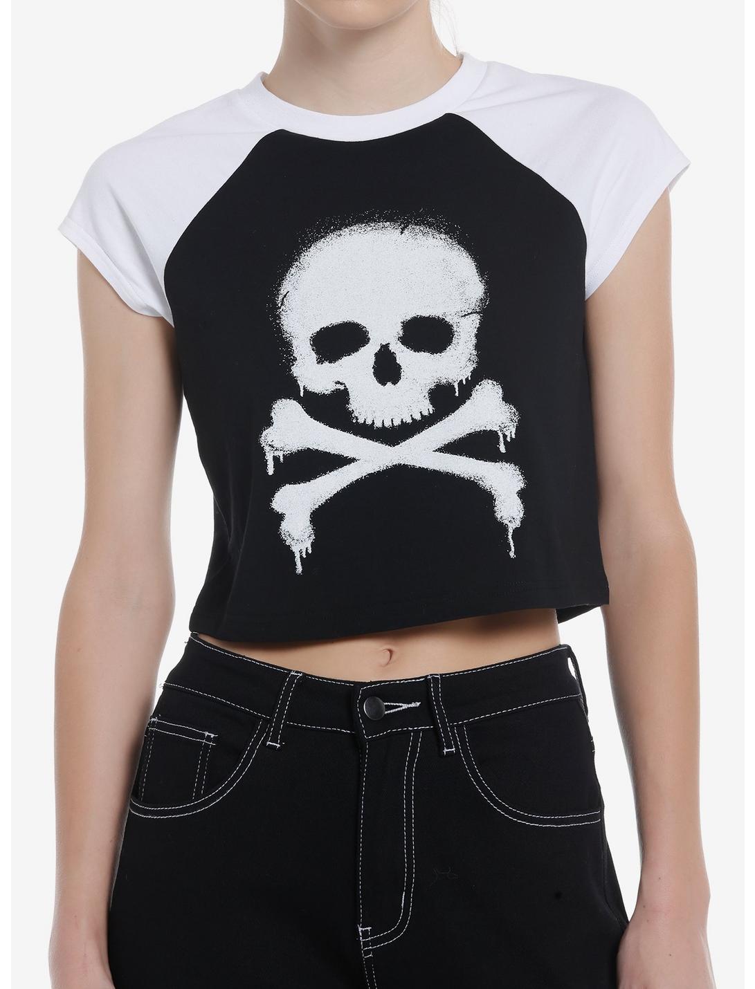 Social Collision Skull And Crossbones Girls Baby T-Shirt, , hi-res
