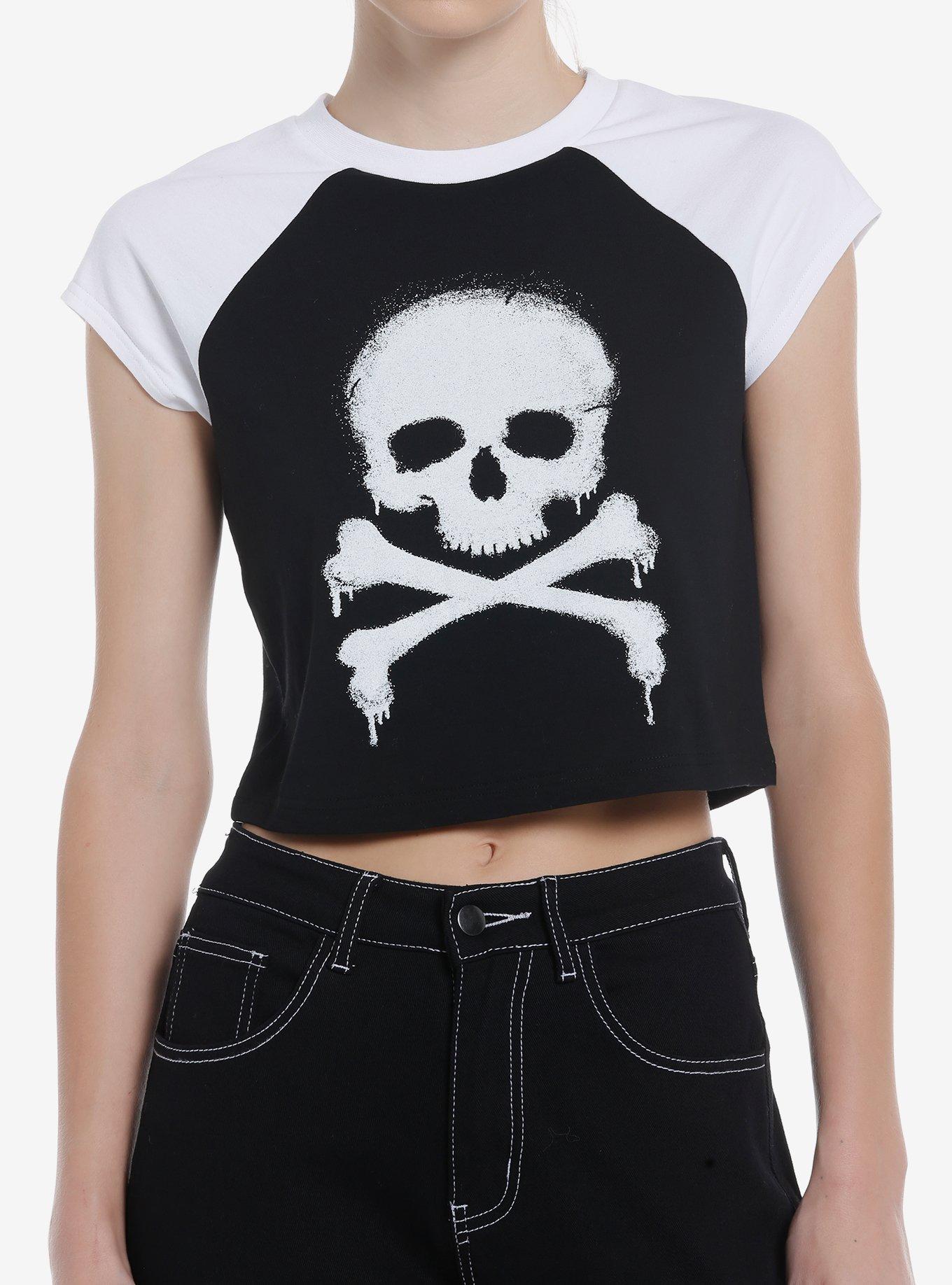 Social Collision Skull And Crossbones Girls Baby T-Shirt, , hi-res