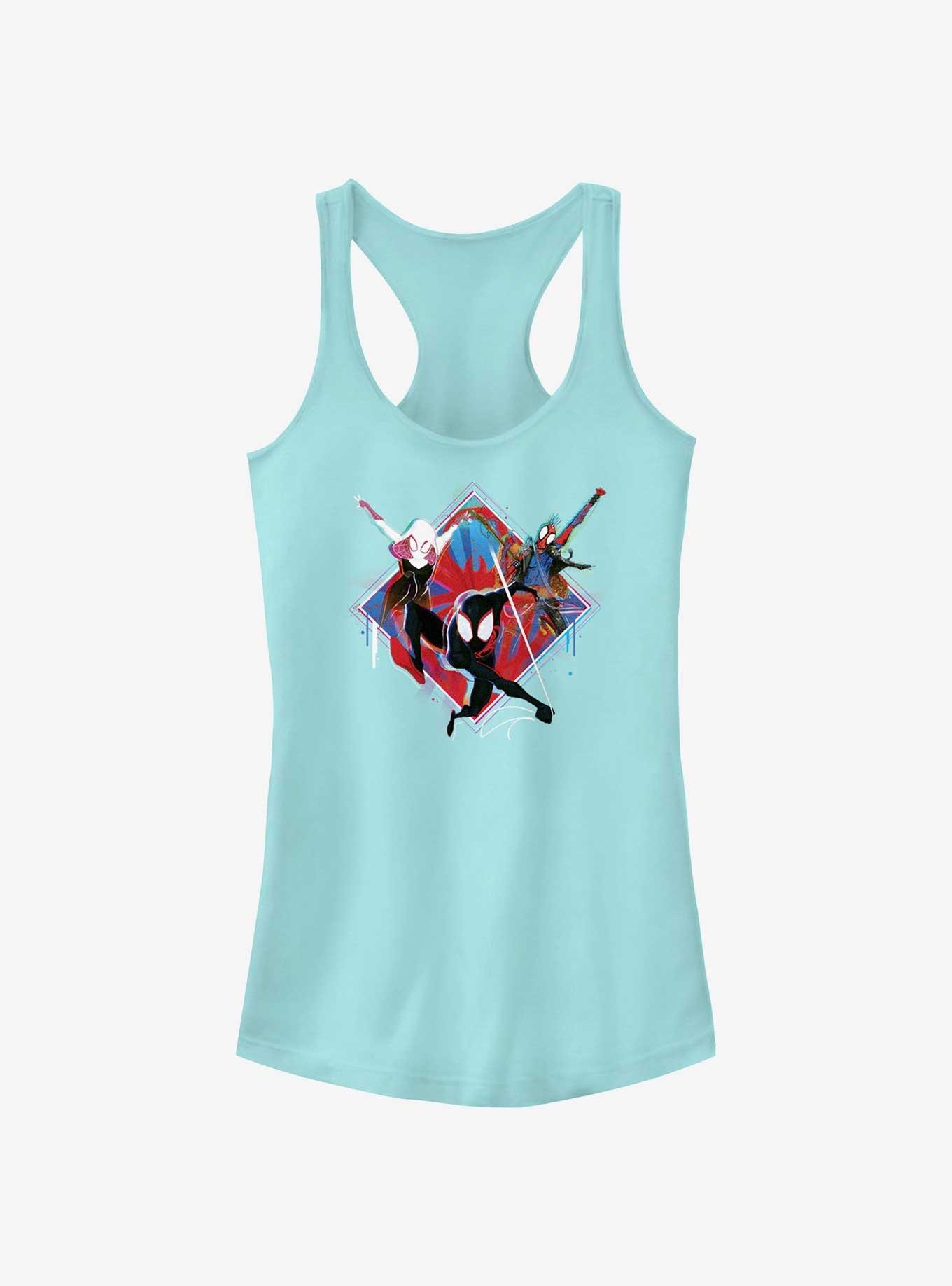 Marvel Spider-Man: Across The Spiderverse Trio Spider-Gwen Miles Morales and Spider-Punk Girls Tank, CANCUN, hi-res