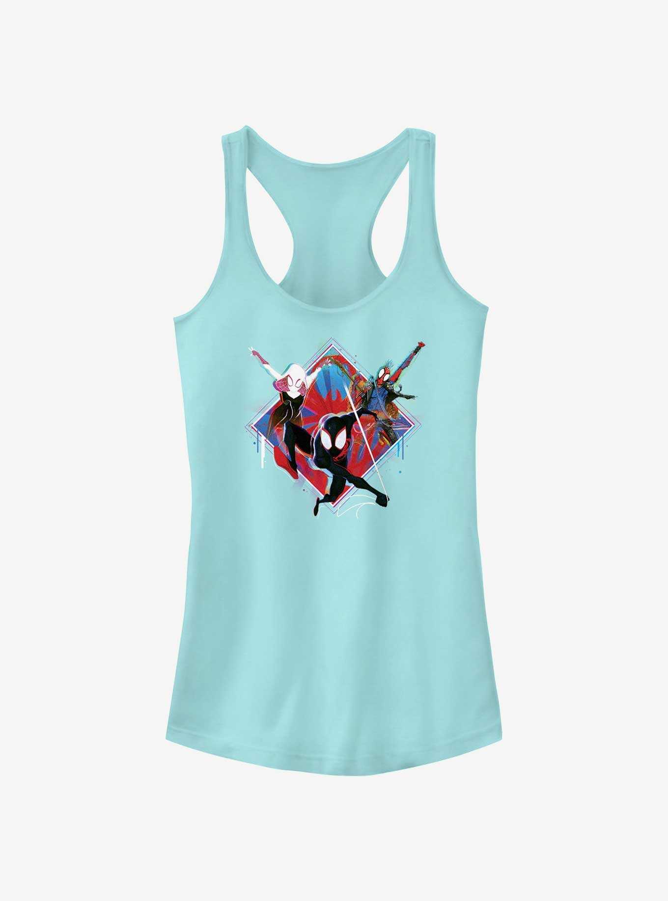 Marvel Spider-Man: Across The Spiderverse Trio Spider-Gwen Miles Morales and Spider-Punk Girls Tank, , hi-res