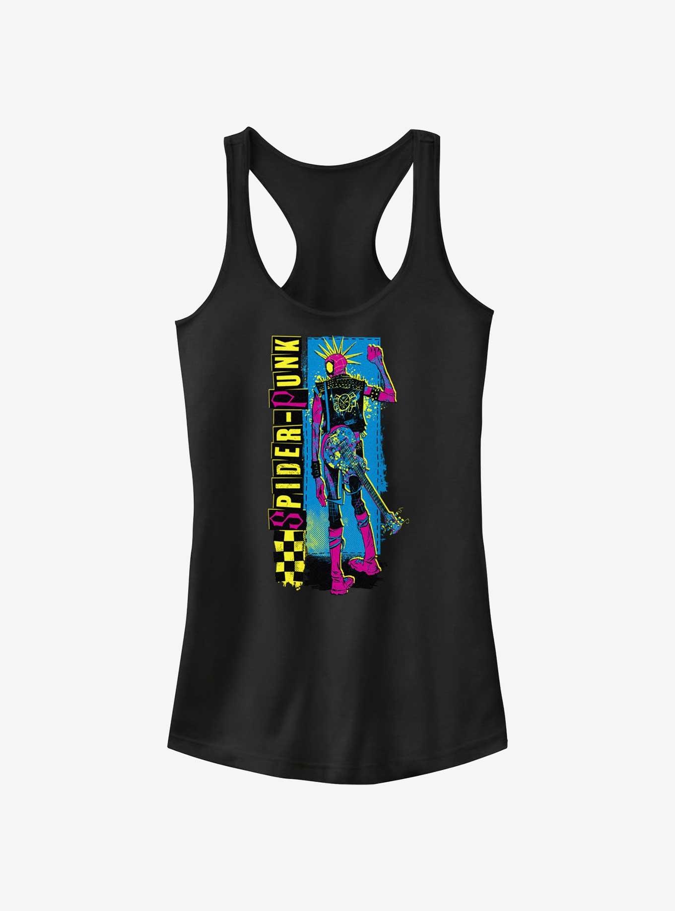 Marvel Spider-Man: Across The Spiderverse Spider-Punk Poster Girls Tank, BLACK, hi-res