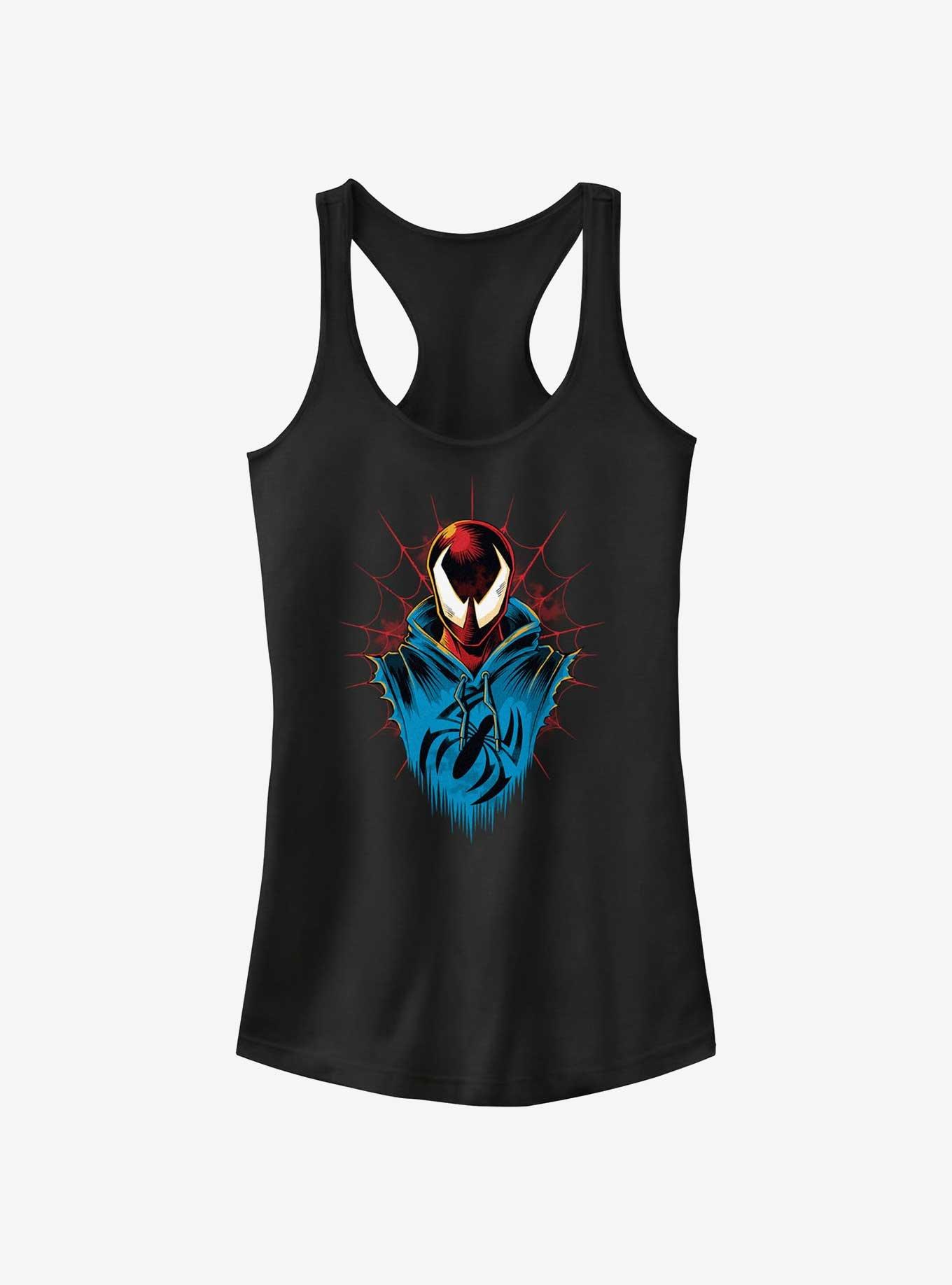 Marvel Spider-Man: Across The Spiderverse Scarlet Spider Head Girls Tank, BLACK, hi-res