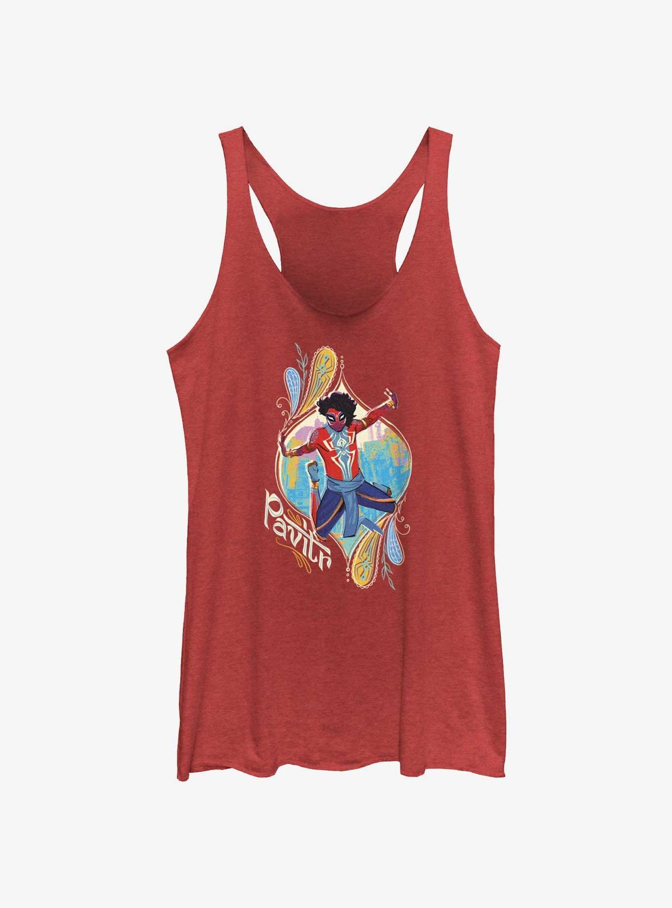 Marvel Spider-Man: Across The Spiderverse Pavitr Jump Girls Tank, RED HTR, hi-res