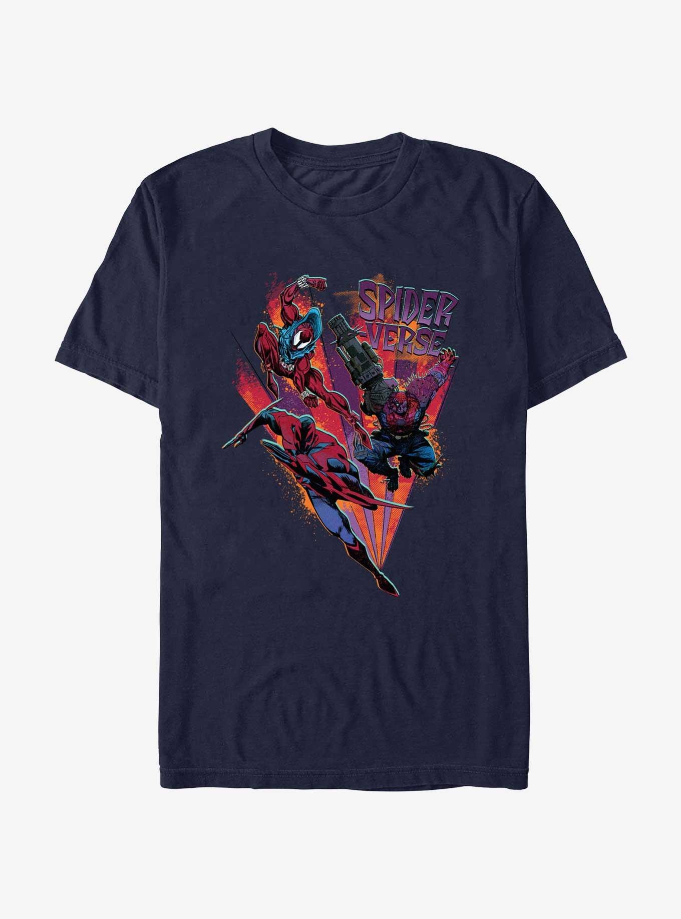 Marvel Spider-Man: Across The Spiderverse Trio Badge T-Shirt