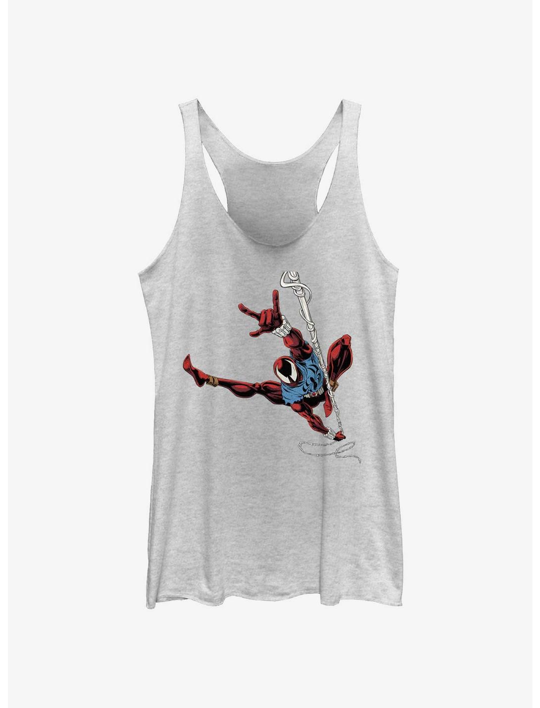 Marvel Spider-Man: Across The Spiderverse Spider Scarlet Pose Girls Tank, WHITE HTR, hi-res