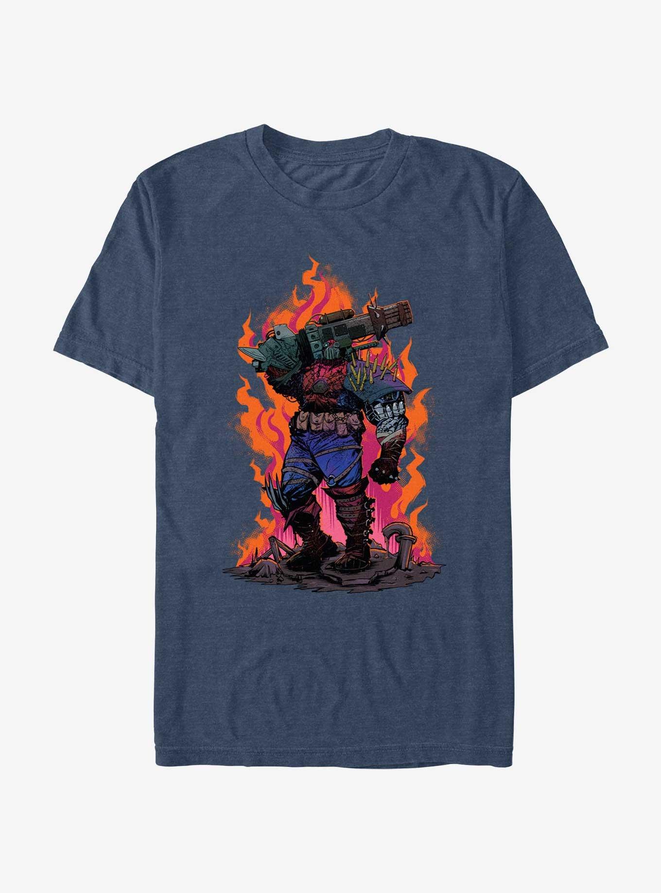 Marvel Spider-Man: Across The Spiderverse Cyborg Rising Flames T-Shirt