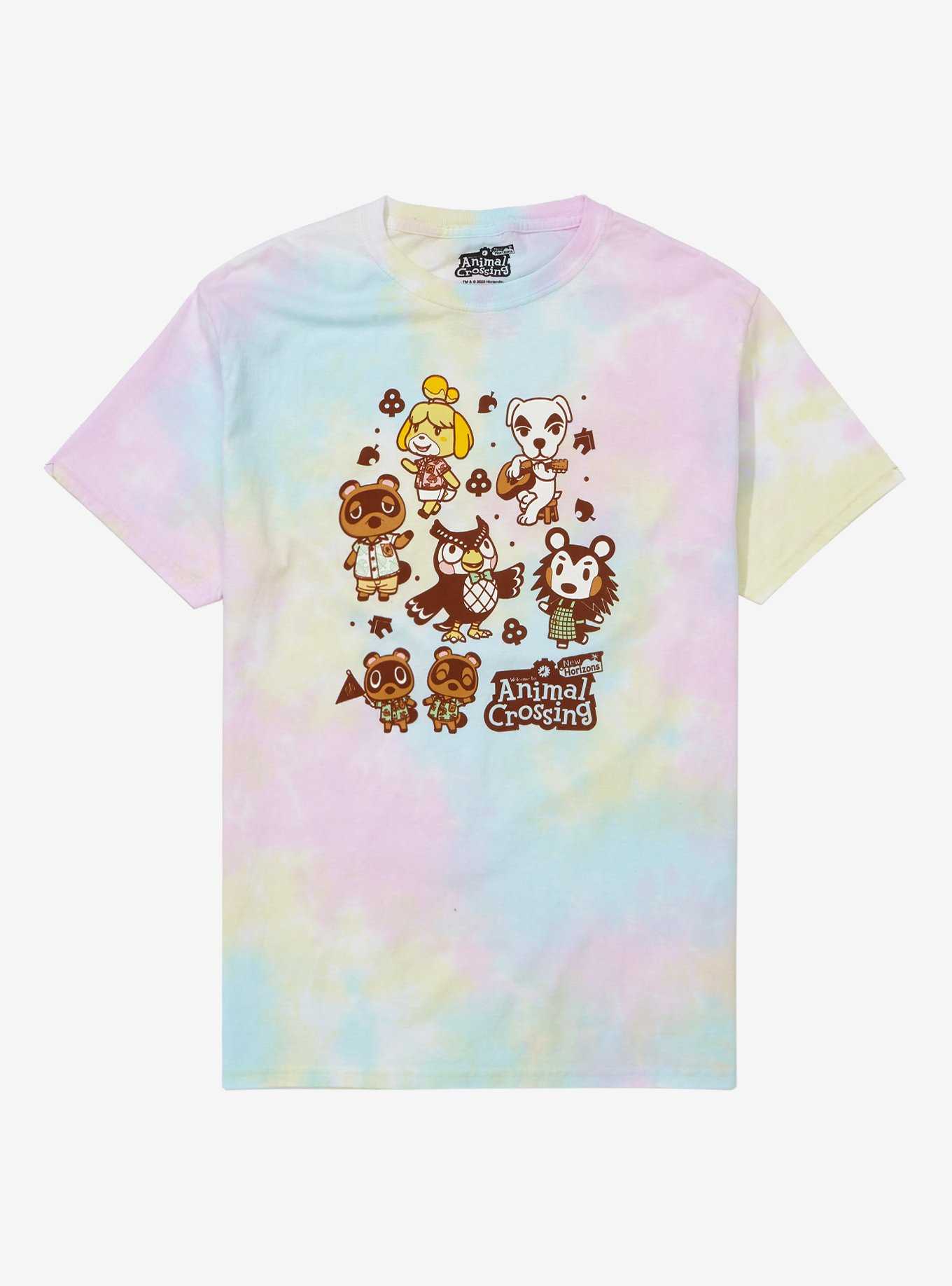 Animal Crossing: New Horizons NPCs Rainbow Tie-Dye Boyfriend Fit Girls T-Shirt, , hi-res