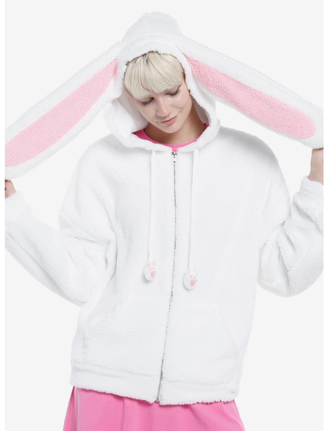 Sweet Society Fuzzy Bunny Girls Hoodie, PINK, hi-res