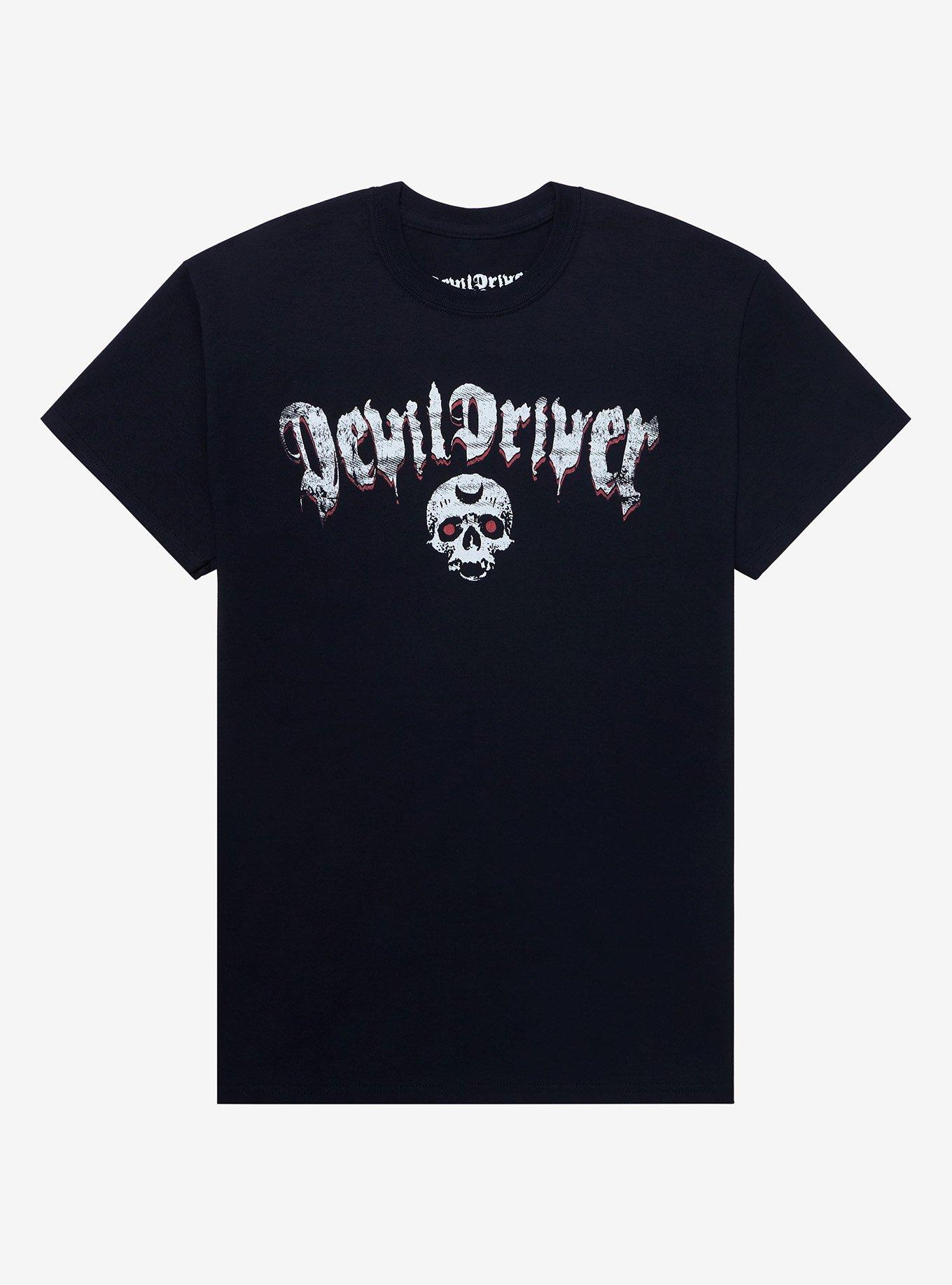 DevilDriver Skull Moon T-Shirt, BLACK, hi-res