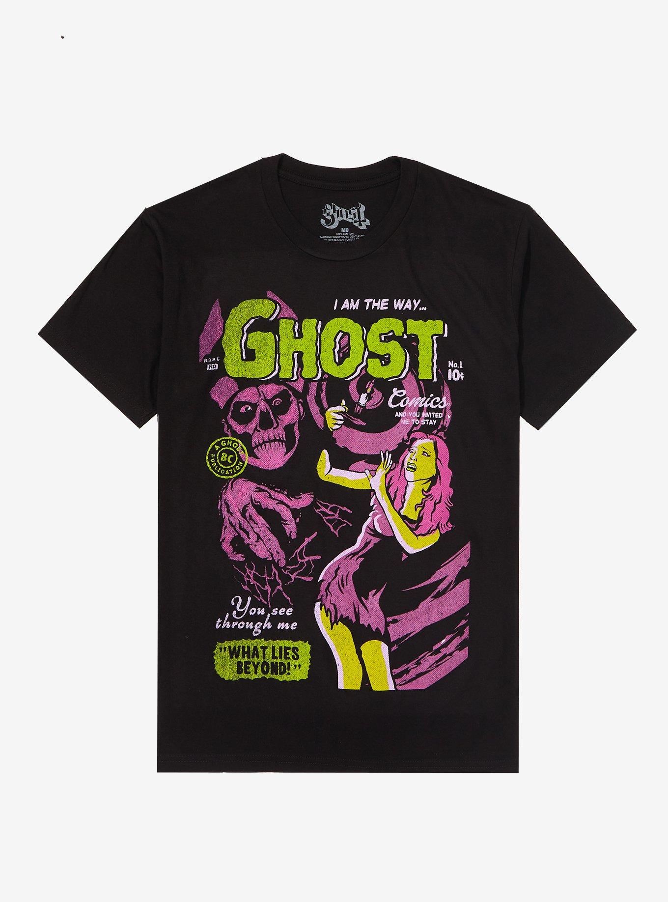 Ghost Forever Is The Wind Comic T-Shirt, BLACK, hi-res