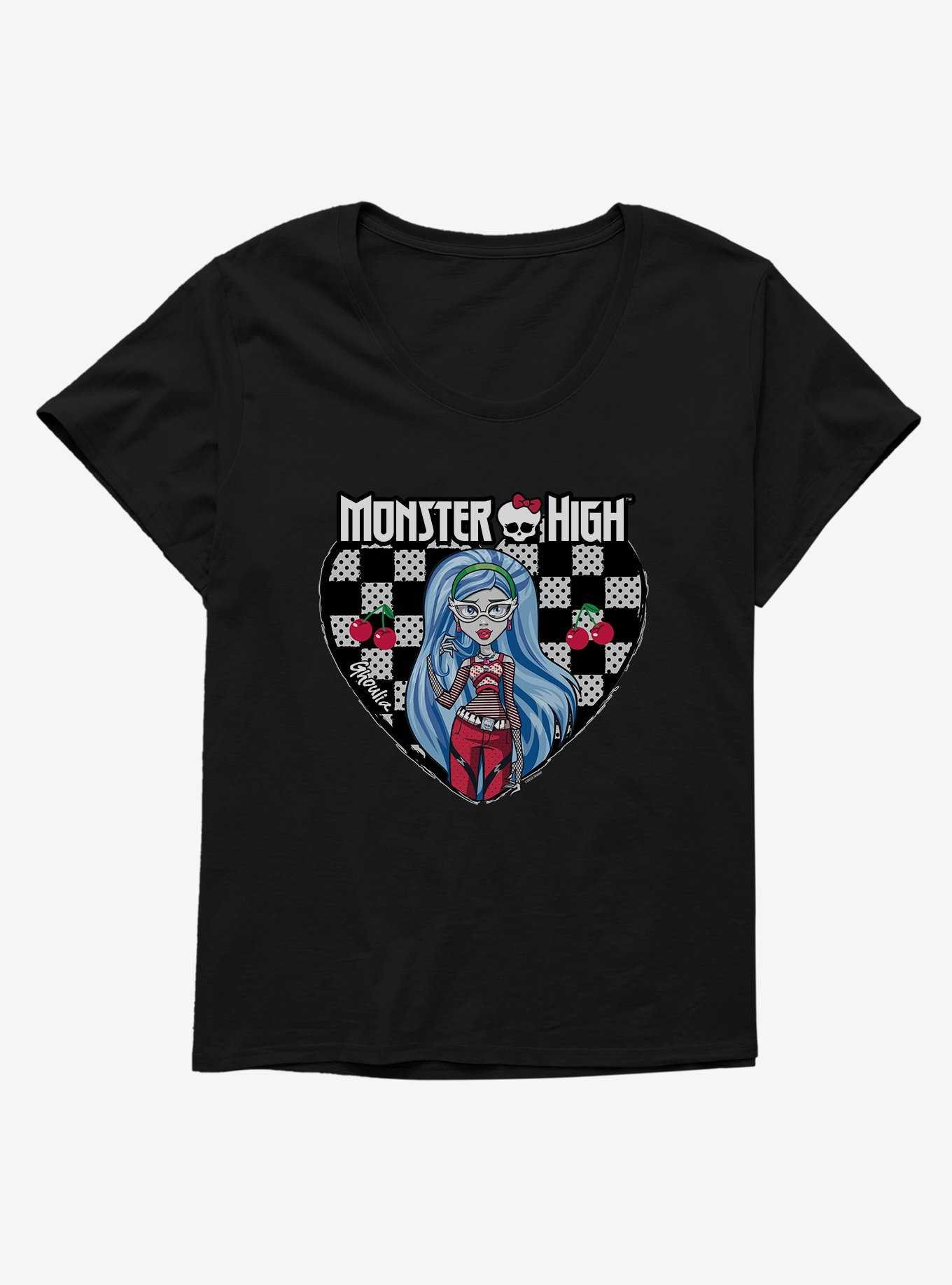 Monster High Ghoulia Yelps Checkerboard Heart Girls T-Shirt Plus Size, , hi-res