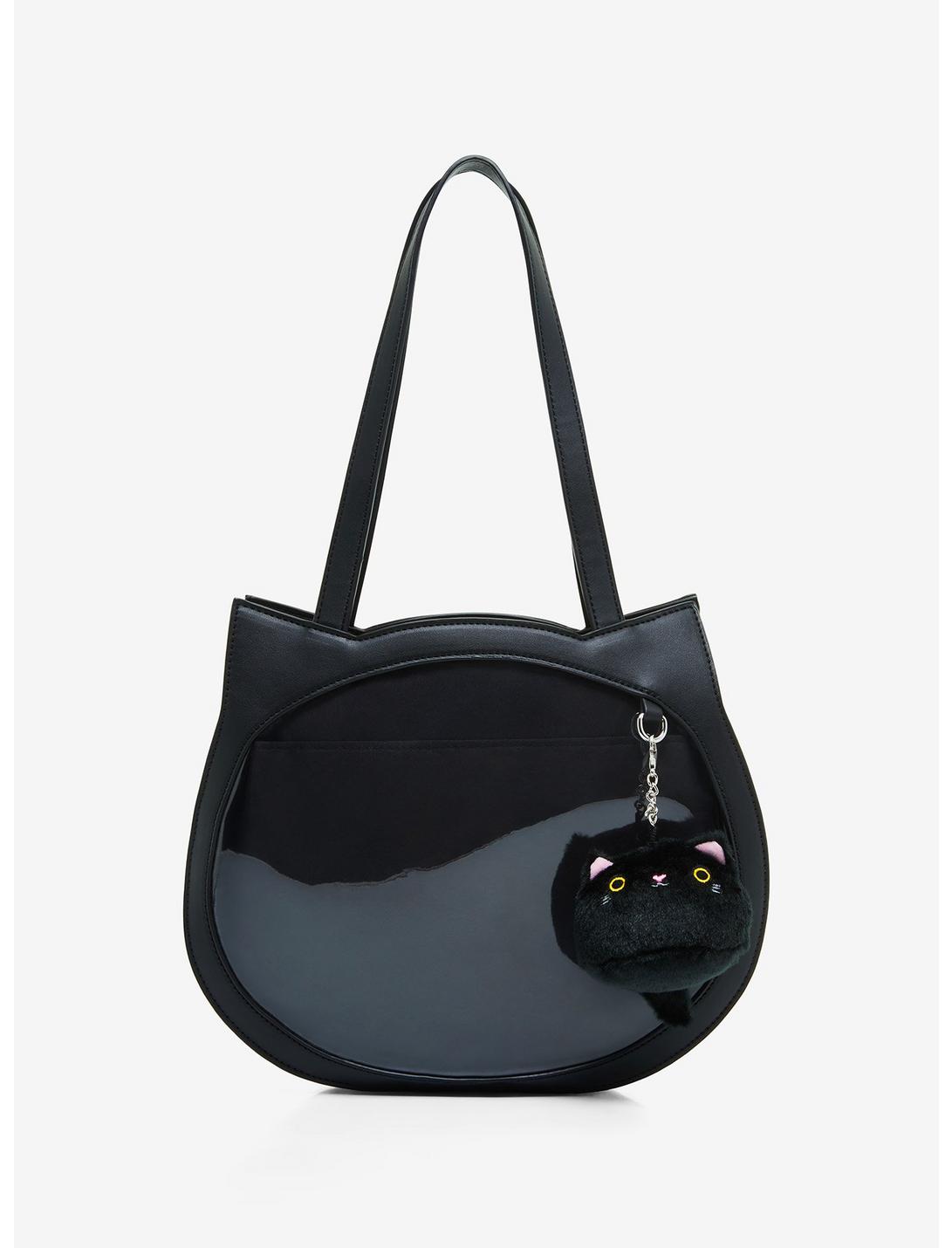 Black Cat Figural Tote Bag, , hi-res