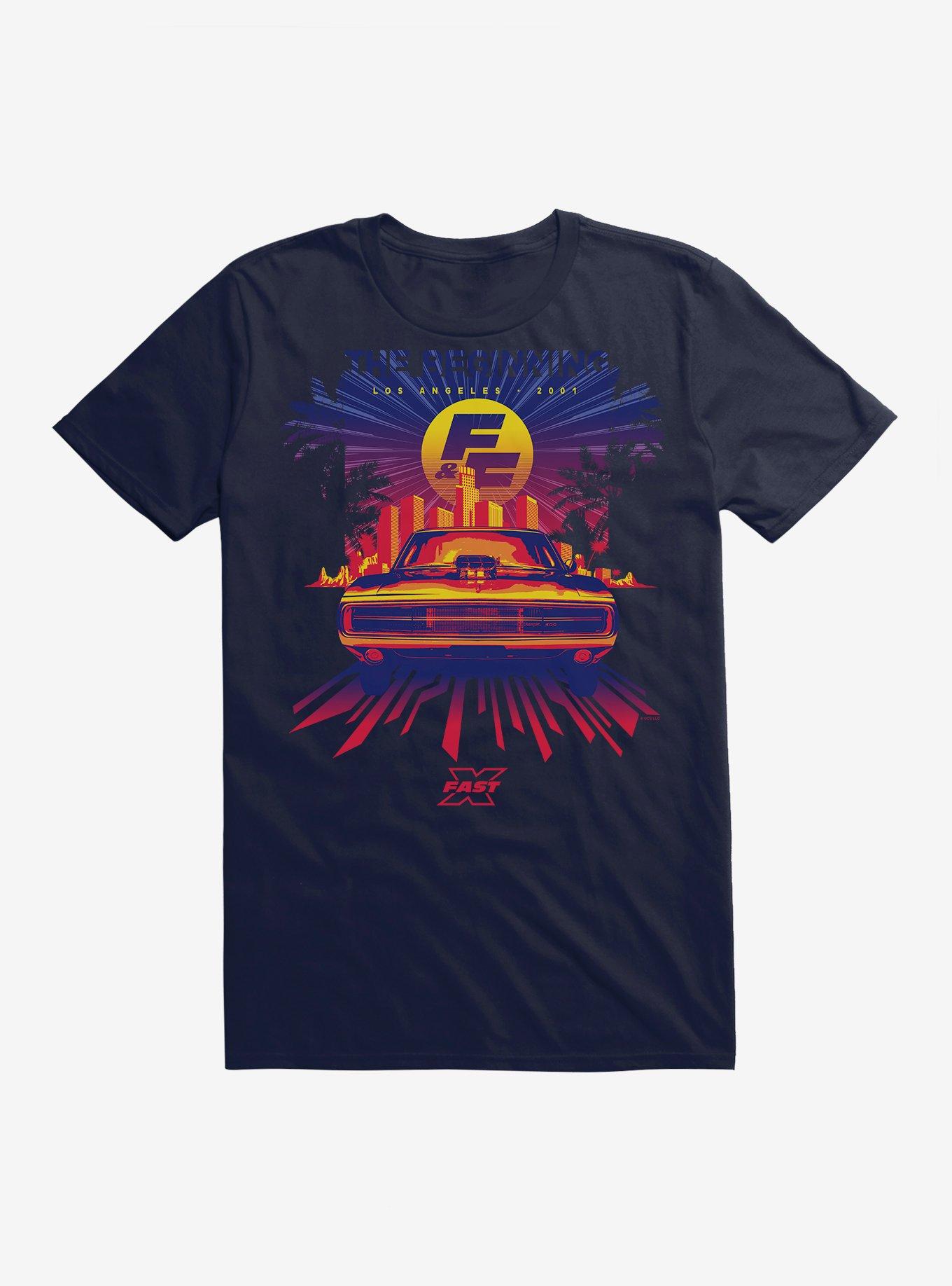 Fast X The Beginning Dom's Charger T-Shirt, NAVY, hi-res