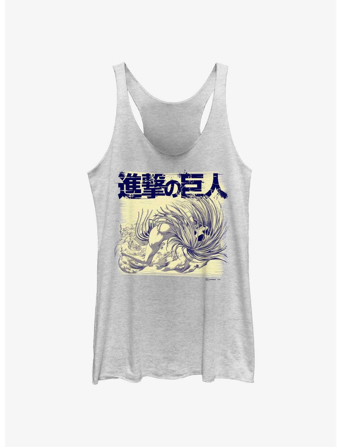 Attack on Titan Finding Titan Overlay Womens Tank Top, WHITE HTR, hi-res