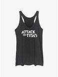 Attack on Titan Logo Womens Tank Top, BLK HTR, hi-res