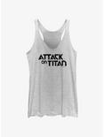 Attack on Titan Logo Womens Tank Top, WHITE HTR, hi-res
