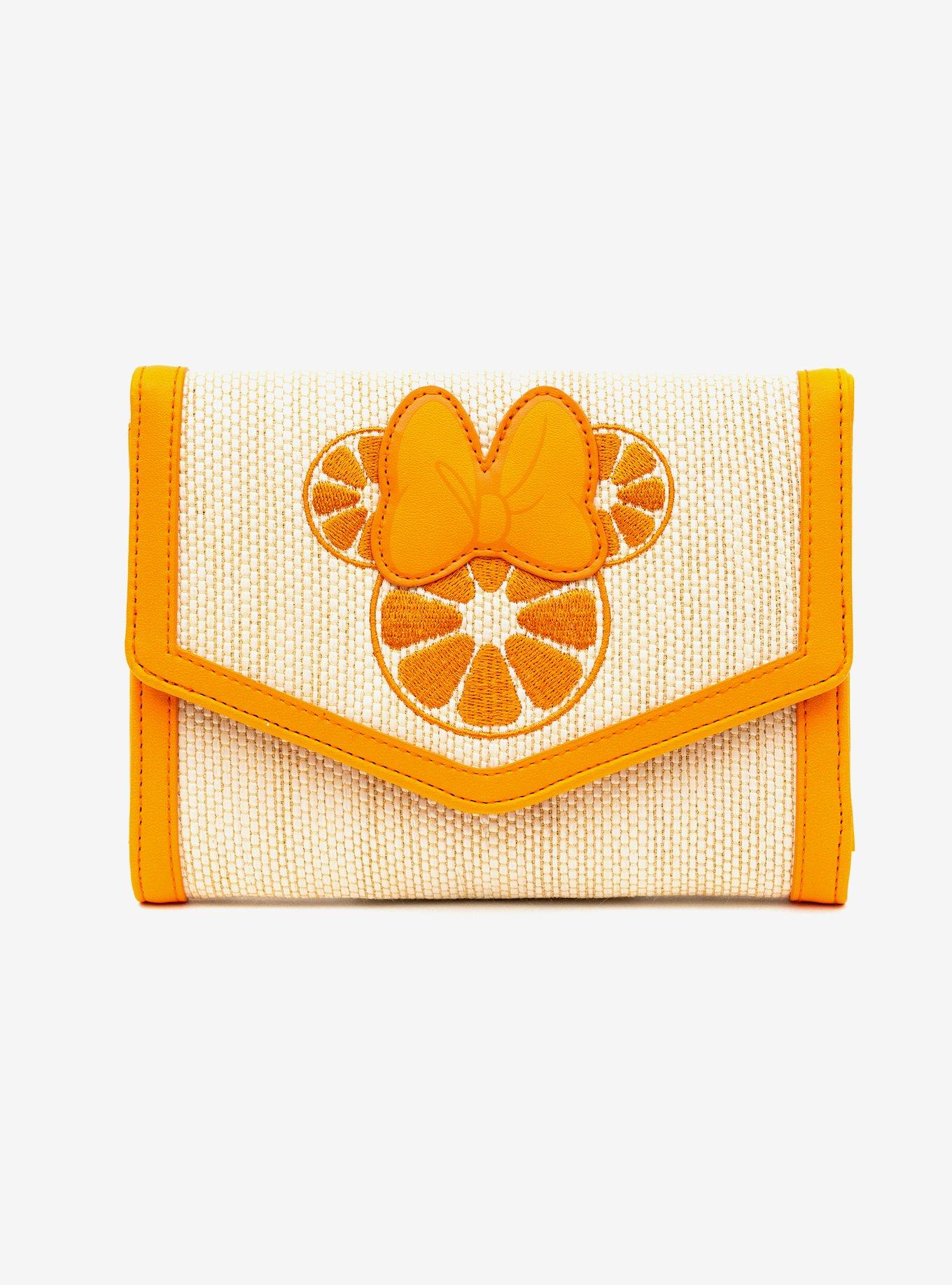 Disney Minnie Mouse Embroidered Citrus Ears with Bow Straw Crossbody Bag, , hi-res