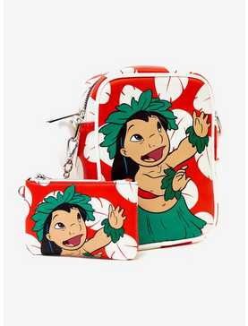 Disney Lilo & Stitch Lilo Hula Pose and Dress Print Crossbody Bag and Wallet, , hi-res