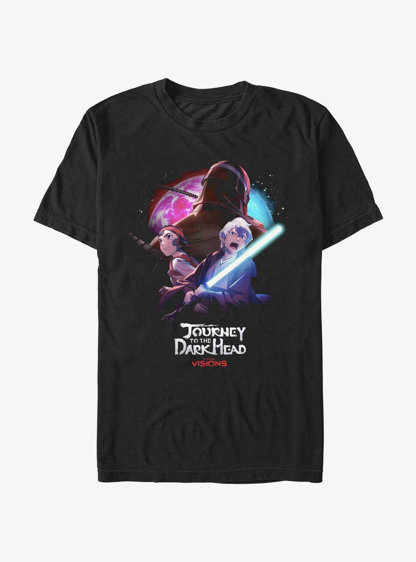 Star Wars: Visions Journey To The Dark Head Poster T-Shirt, BLACK, hi-res