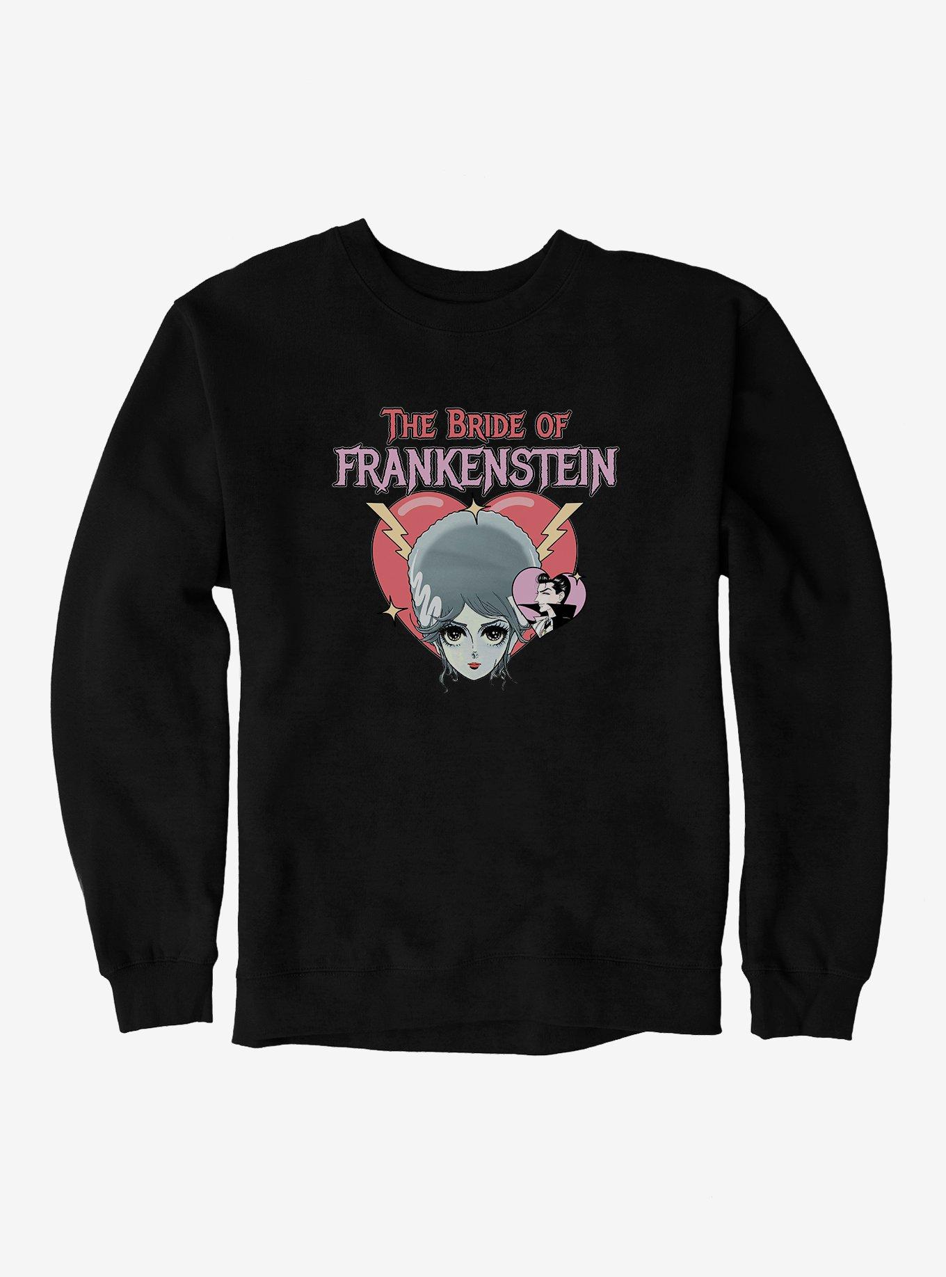Monsters Anime The Bride Of Frankenstein Sweatshirt, BLACK, hi-res