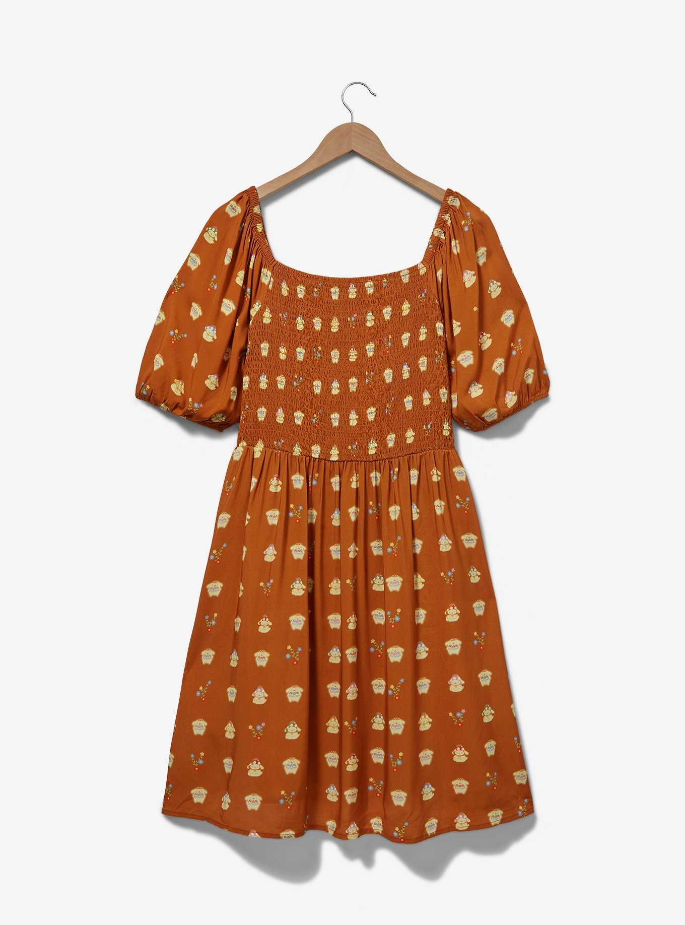 Sanrio Pompompurin Allover Print Plus Size Smock Dress - BoxLunch Exclusive, , hi-res