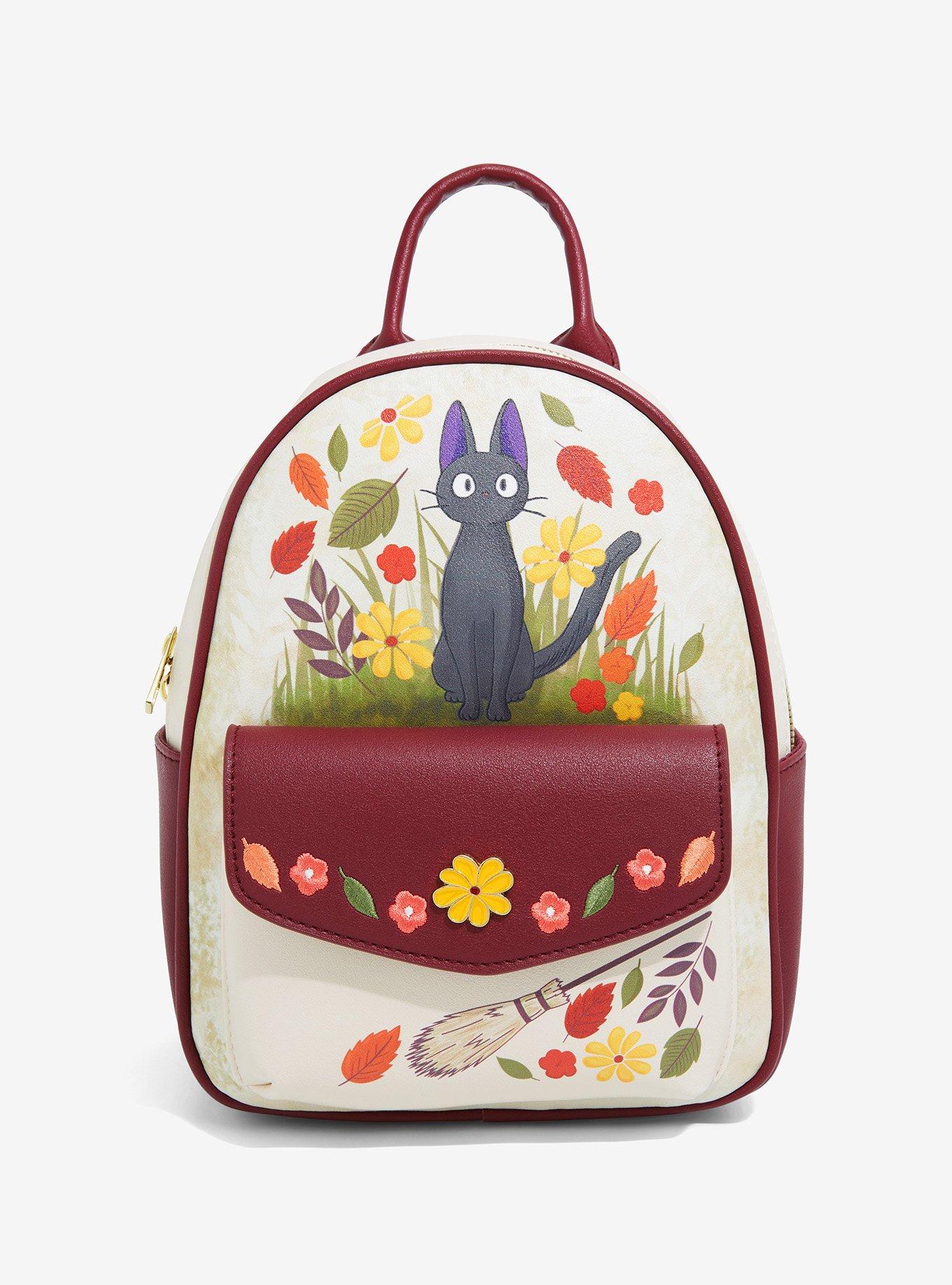 Her Universe Studio Ghibli Kiki s Delivery Service Jiji Floral Mini Backpack Hot Topic