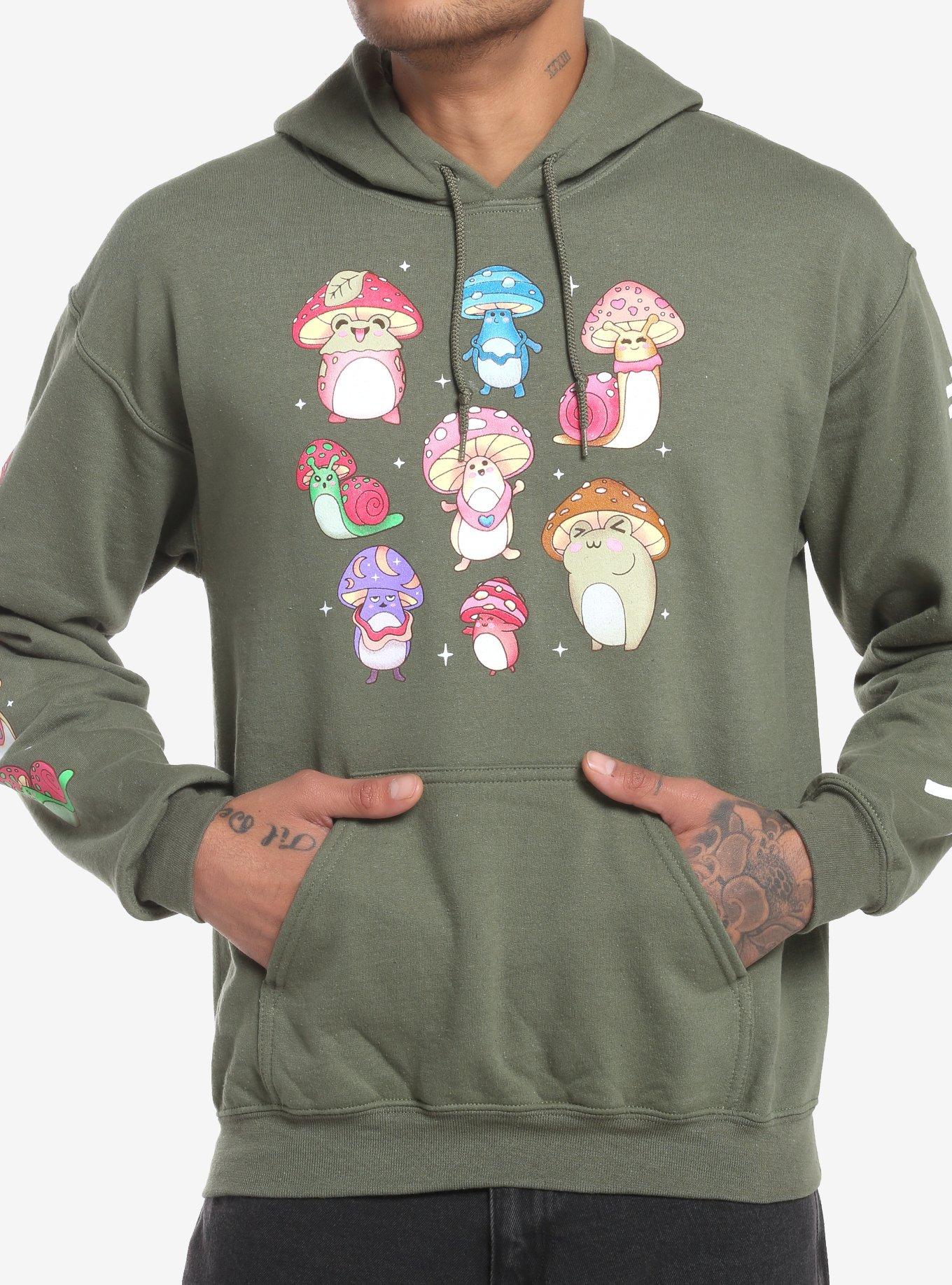 Mushroom Creatures Hoodie, GREEN, hi-res