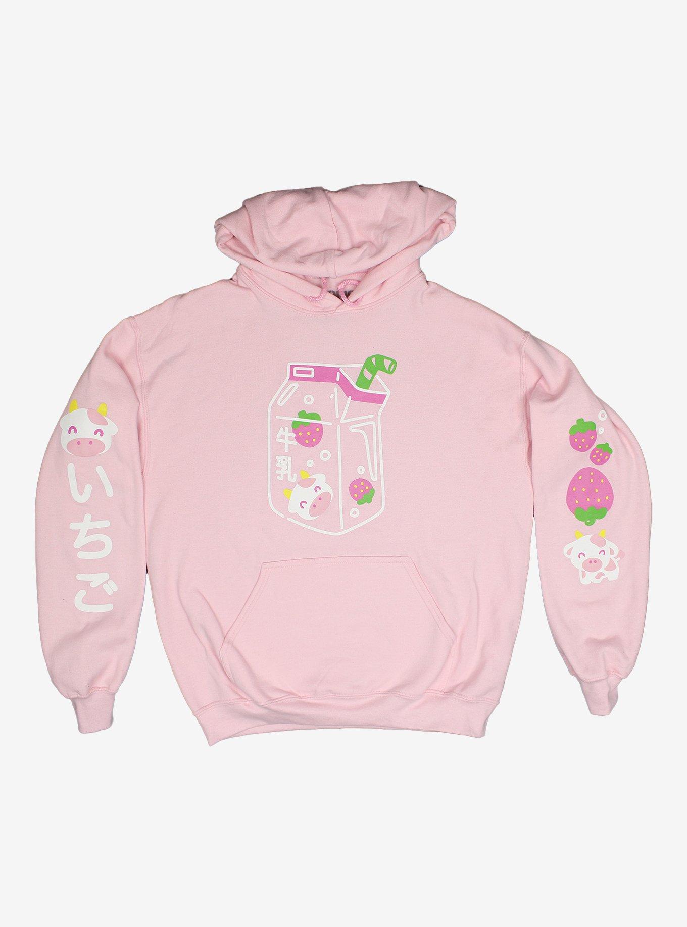 Strawberry Cow Zip Up Hoodie XL